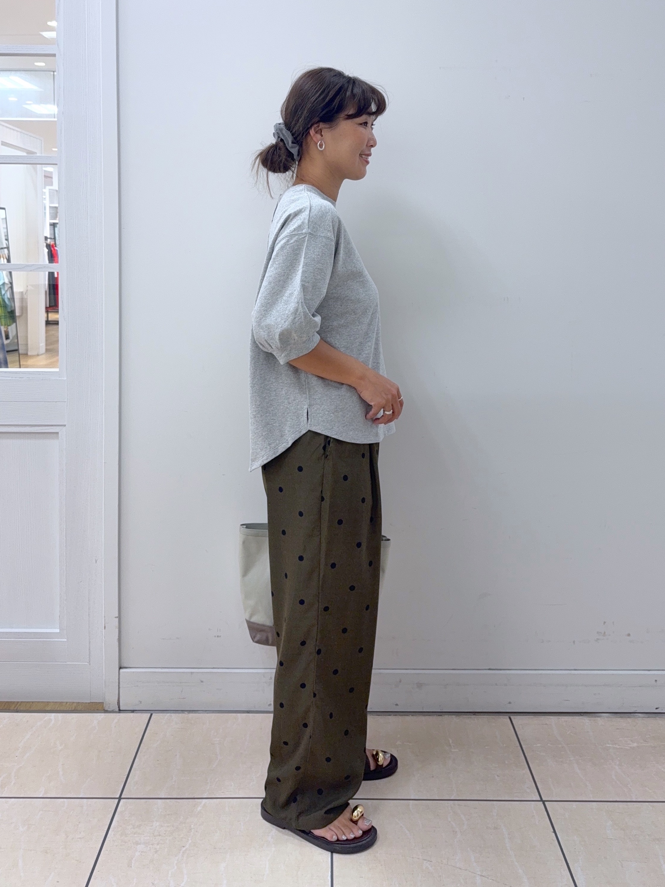 Osawaさんの「Dessin｜【高レビュー/洗える/XS-L】バックヘンリーミニ裏毛 5分袖」を使ったコーディネート