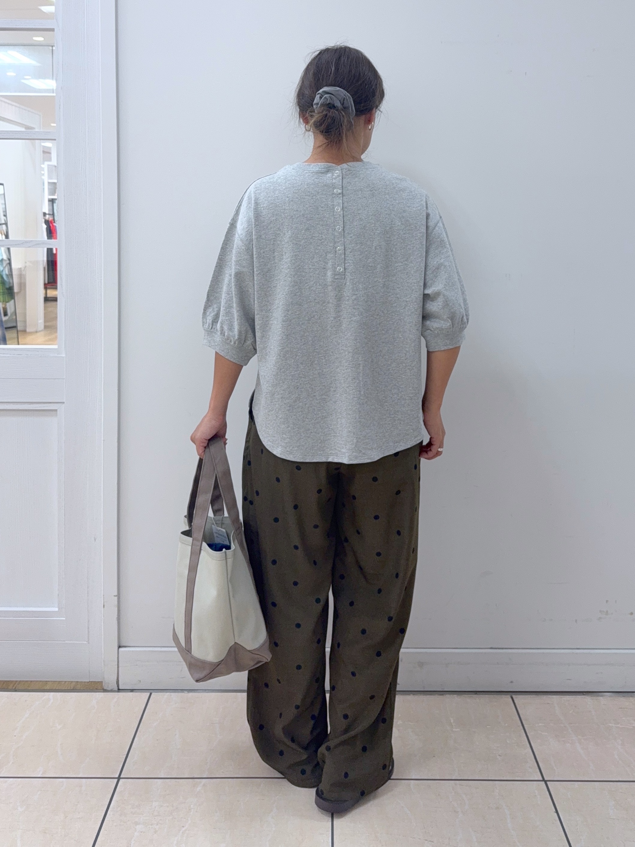Osawaさんの「Dessin｜【高レビュー/洗える/XS-L】バックヘンリーミニ裏毛 5分袖」を使ったコーディネート