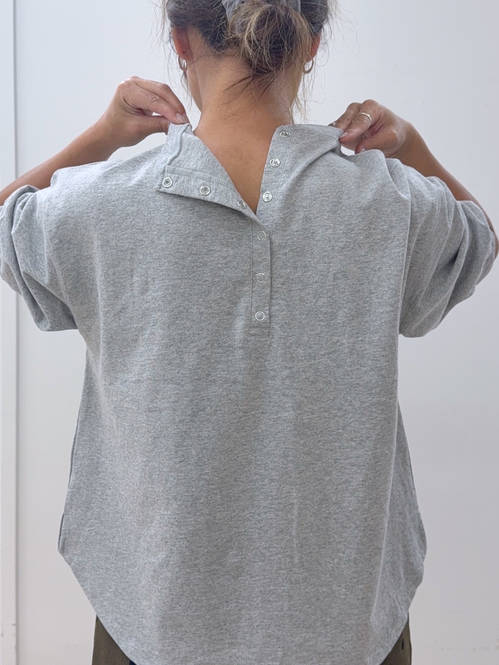 Osawaさんの「Dessin｜【高レビュー/洗える/XS-L】バックヘンリーミニ裏毛 5分袖」を使ったコーディネート
