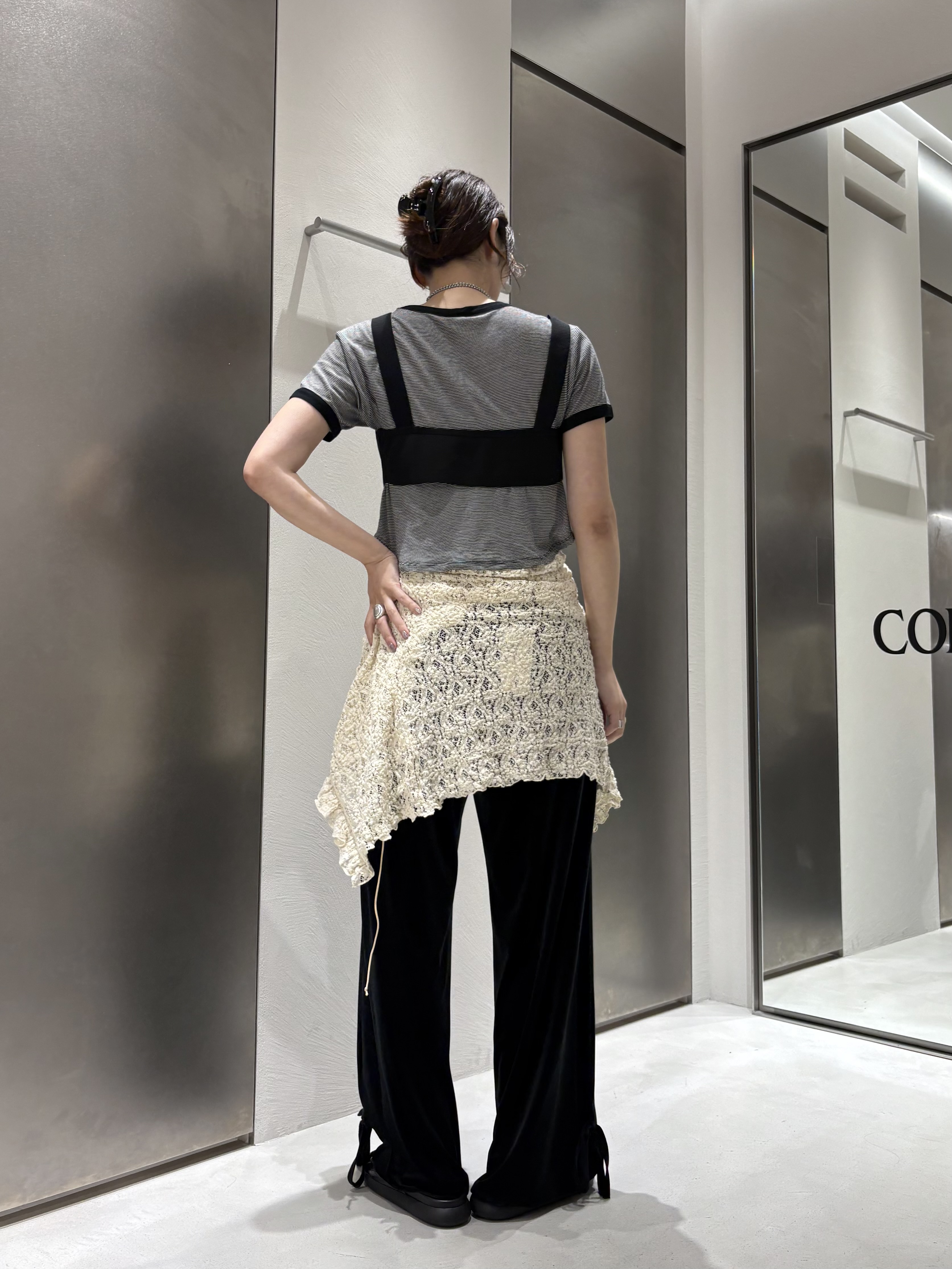 iwamiさんの「CODE A｜sheer ringer tee」を使ったコーディネート