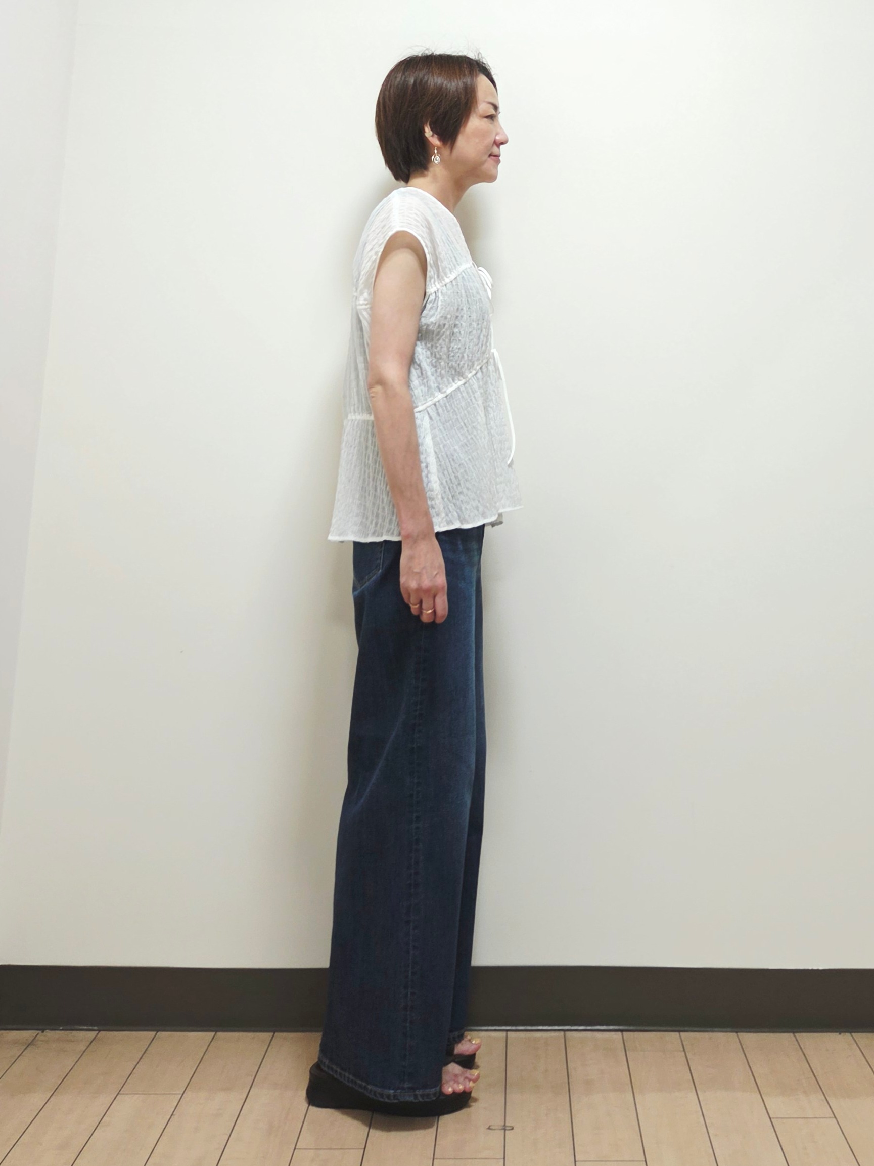 yuuさんの「Reflect｜すっきり見えバンドカラーシャツワンピース」を使ったコーディネート