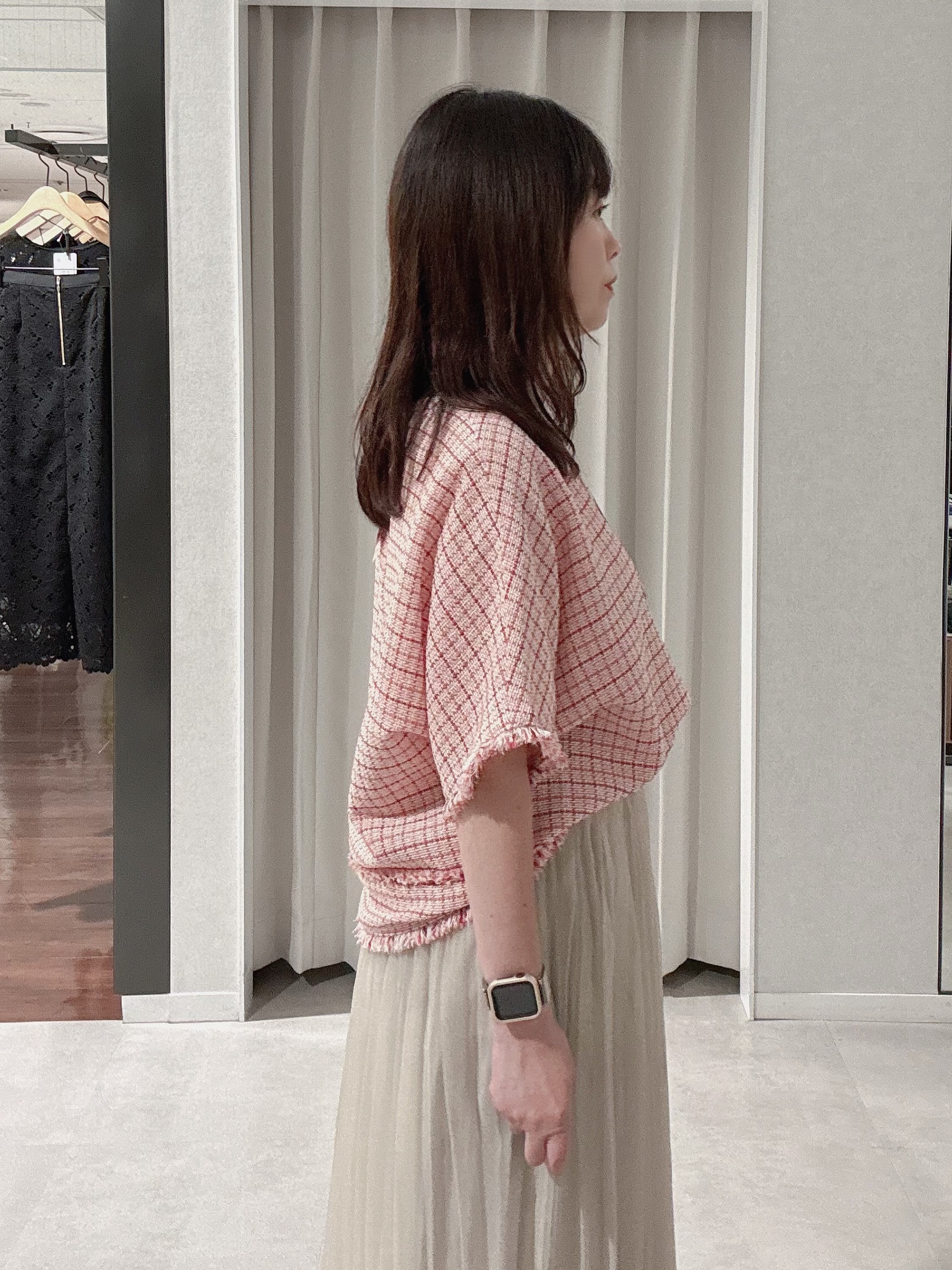 makiさんの「UNTITLED｜◆ファンシーツイードブラウス」を使ったコーディネート