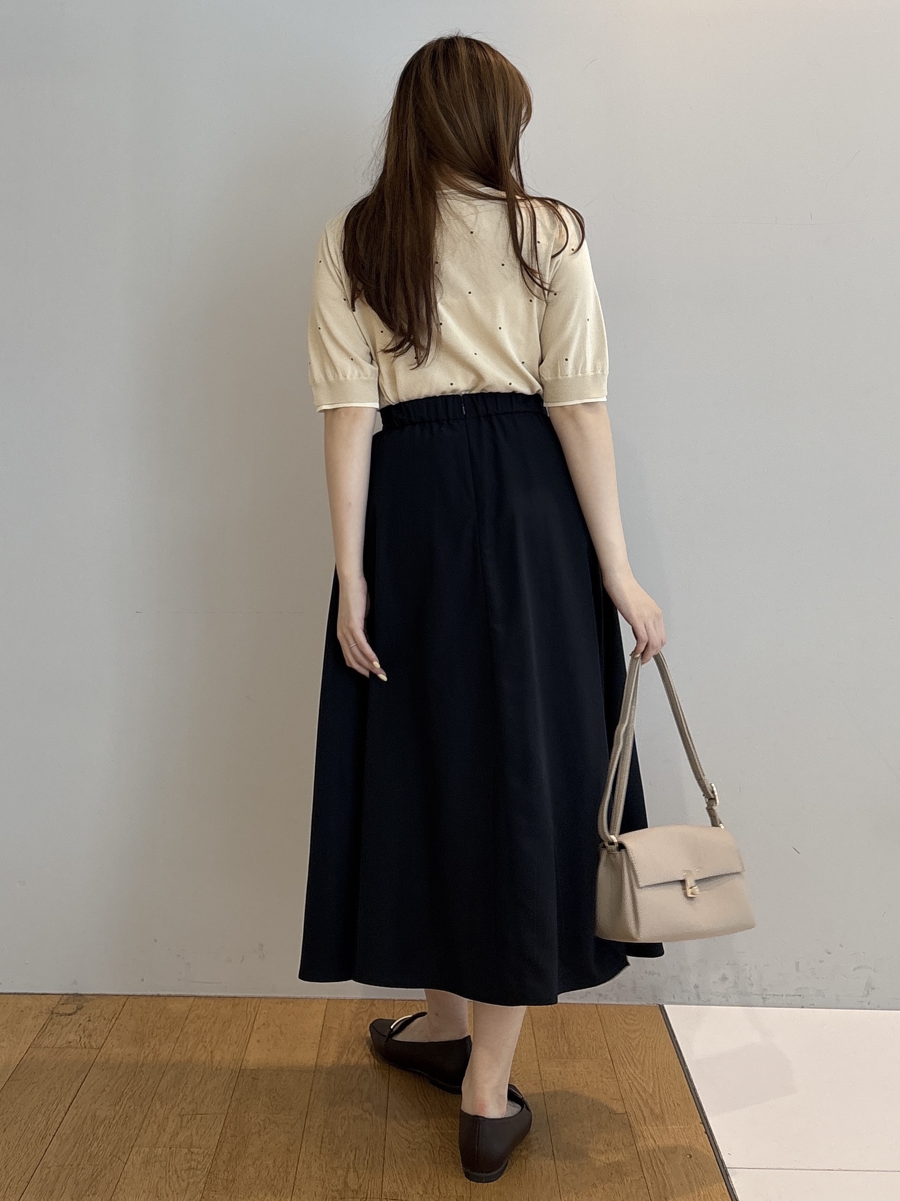 sayaさんの「grove｜【1枚で着映え】ドット刺しゅうニットプルオーバー」を使ったコーディネート
