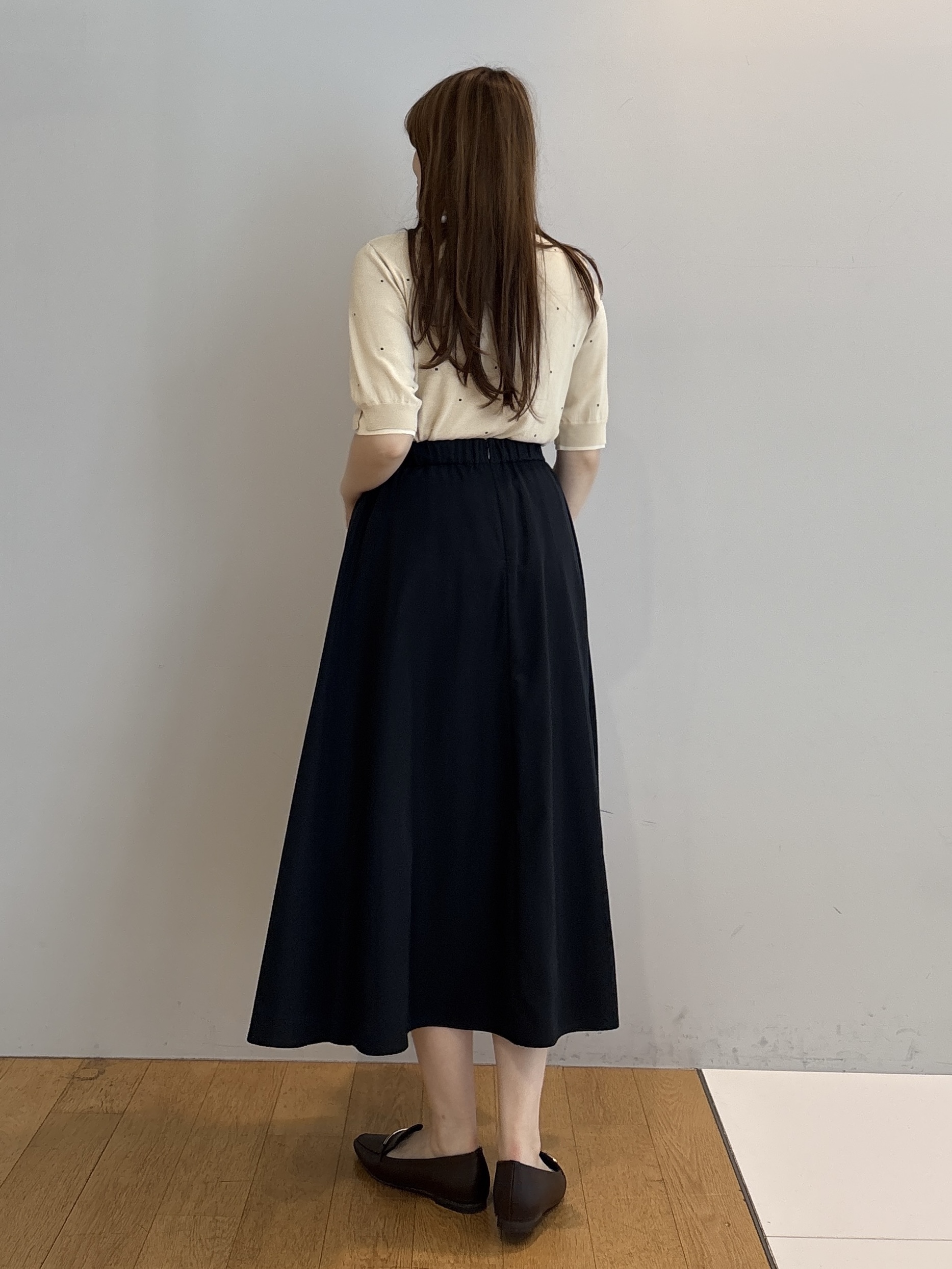 sayaさんの「grove｜【1枚で着映え】ドット刺しゅうニットプルオーバー」を使ったコーディネート