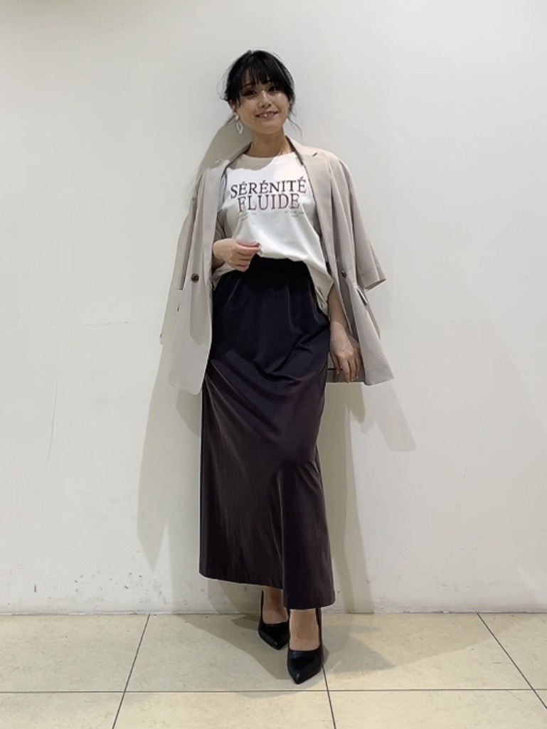 watanabeさんの「UNTITLED｜【秋の通勤羽織/セットアップ可/UVカット】エアリークール半袖ジャケット」を使ったコーディネート