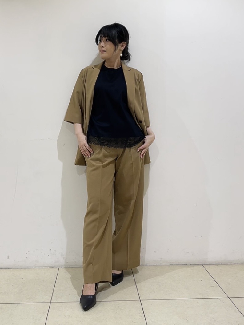 watanabeさんの「UNTITLED｜【秋の通勤羽織/セットアップ可/UVカット】エアリークール半袖ジャケット」を使ったコーディネート