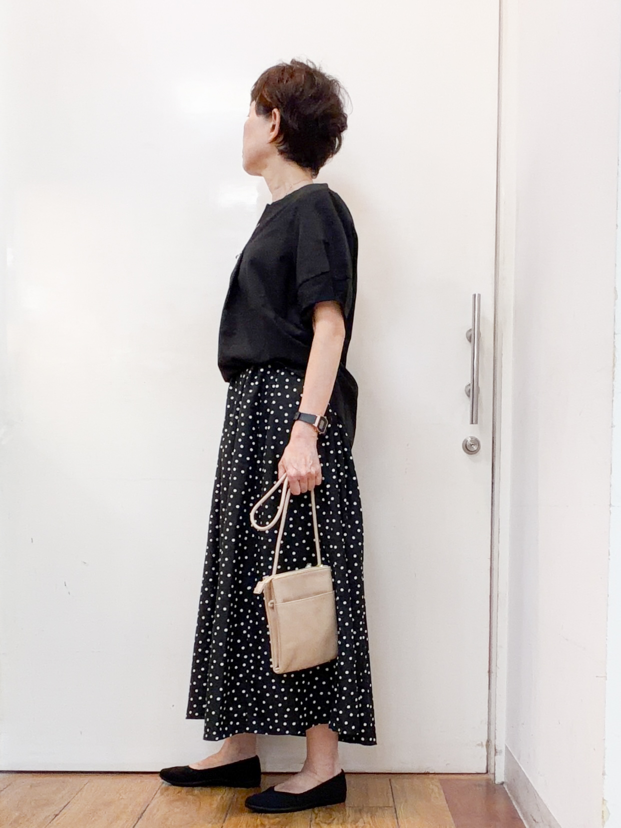 みぃさんの「SHOO･LA･RUE｜【洗濯後しわになりにくい/インせずきまる】シンプルだけど女性らしい 麻調スキッパーブラウス」を使ったコーディネート