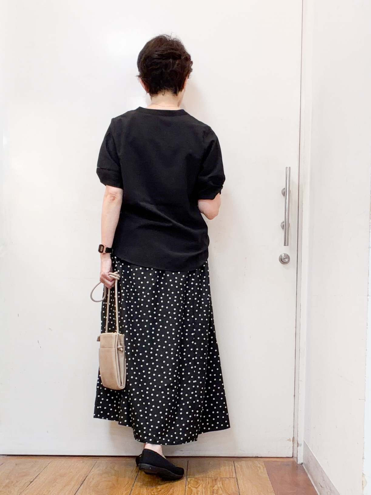 みぃさんの「SHOO･LA･RUE｜【洗濯後しわになりにくい/インせずきまる】シンプルだけど女性らしい 麻調スキッパーブラウス」を使ったコーディネート