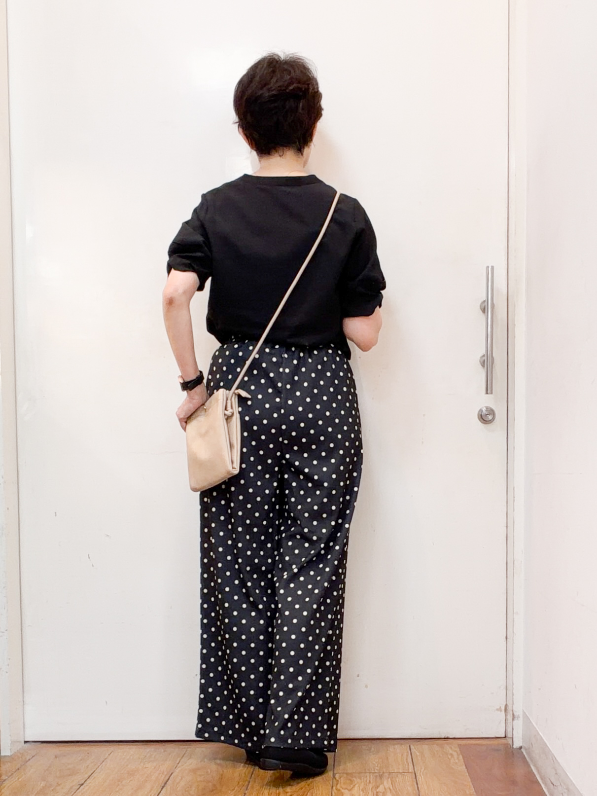 みぃさんの「SHOO･LA･RUE｜【洗濯後しわになりにくい/インせずきまる】シンプルだけど女性らしい 麻調スキッパーブラウス」を使ったコーディネート