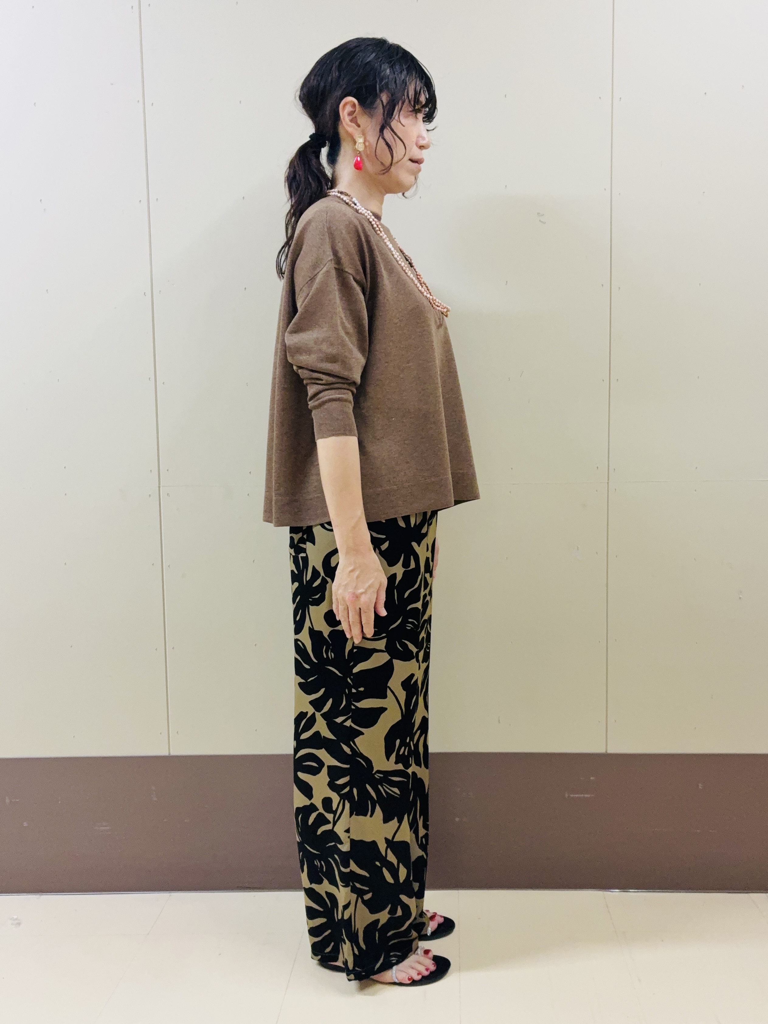 Noriさんの「UNTITLED｜【アンサンブル可/秋羽織り/シアー】前後2WAYカーディガン」を使ったコーディネート