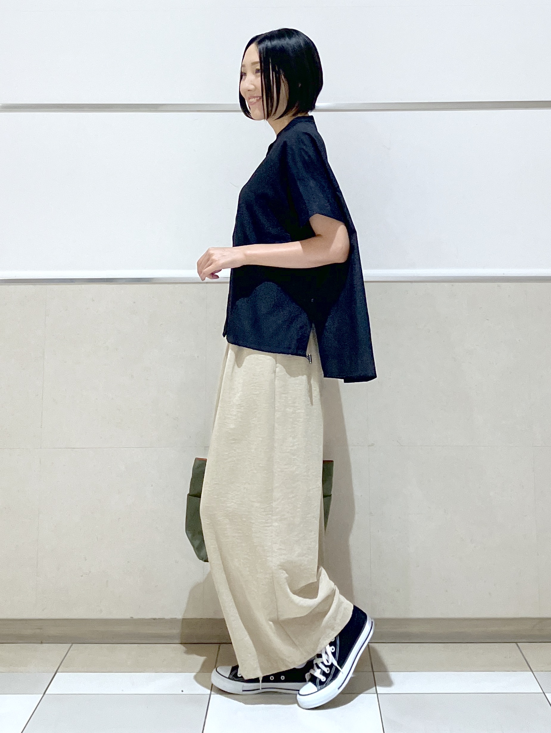 eriko さんの「Dessin｜【高通気/セットアップ可】ドロストシャツ」を使ったコーディネート