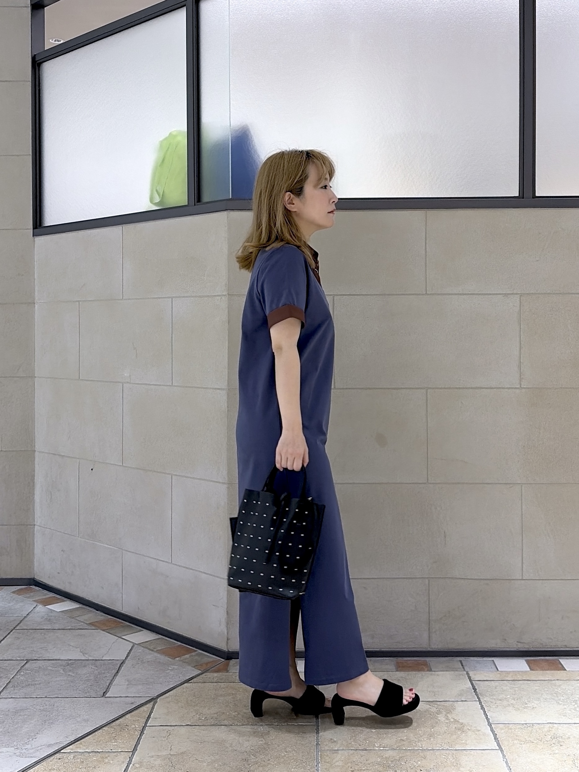 よねさんの「INDIVI｜ポロ衿カットソーワンピ―ス」を使ったコーディネート