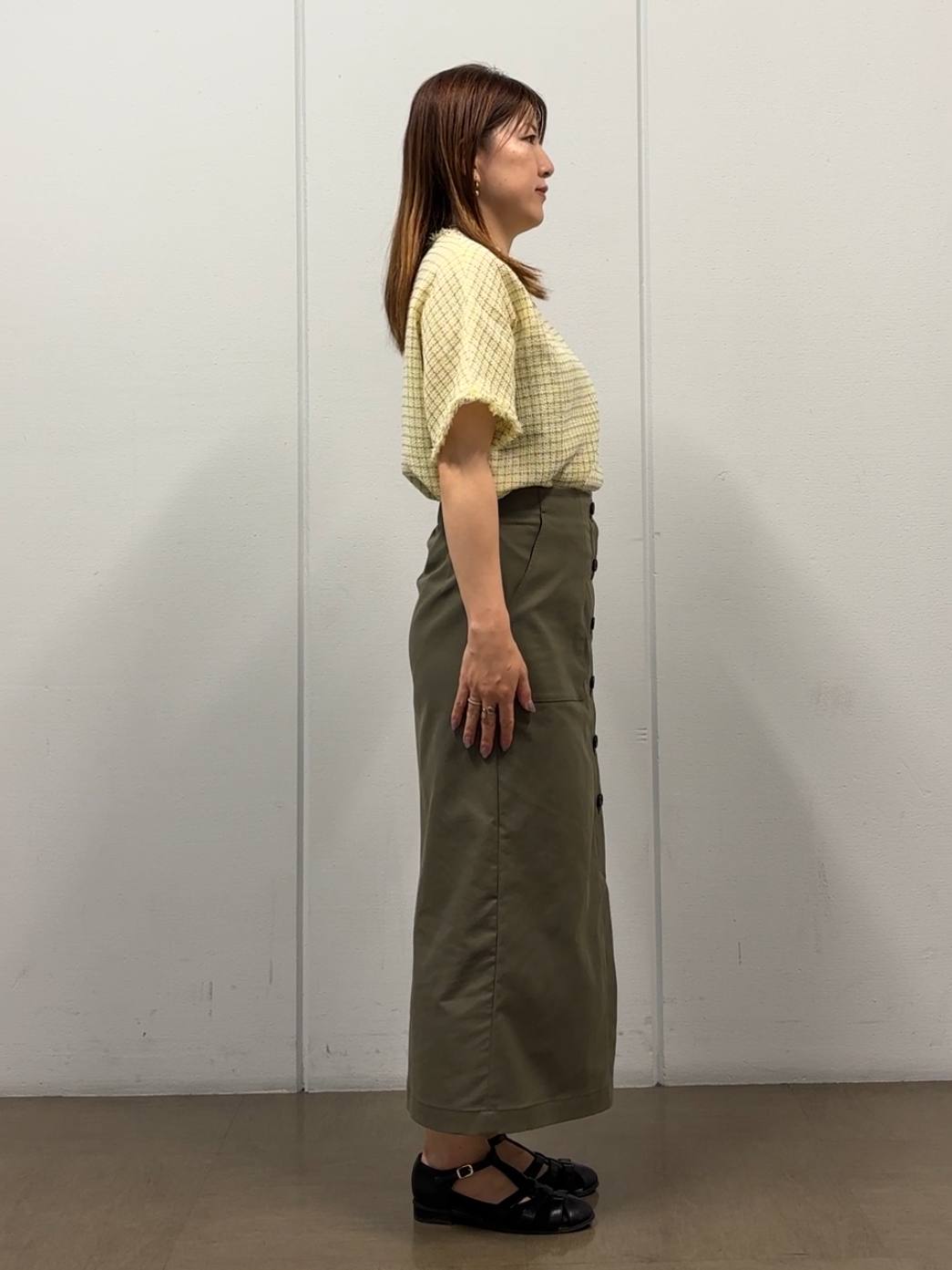 SaKiさんの「UNTITLED｜◆ファンシーツイードブラウス」を使ったコーディネート
