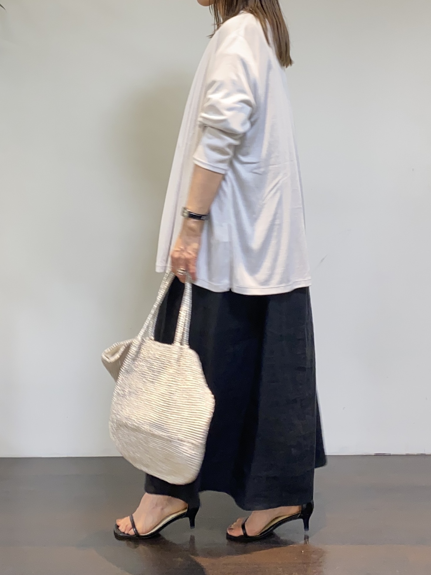 tomoさんの「UNTITLED｜【接触冷感/UVカット/遮熱機能】フライスジャージカーディガン」を使ったコーディネート