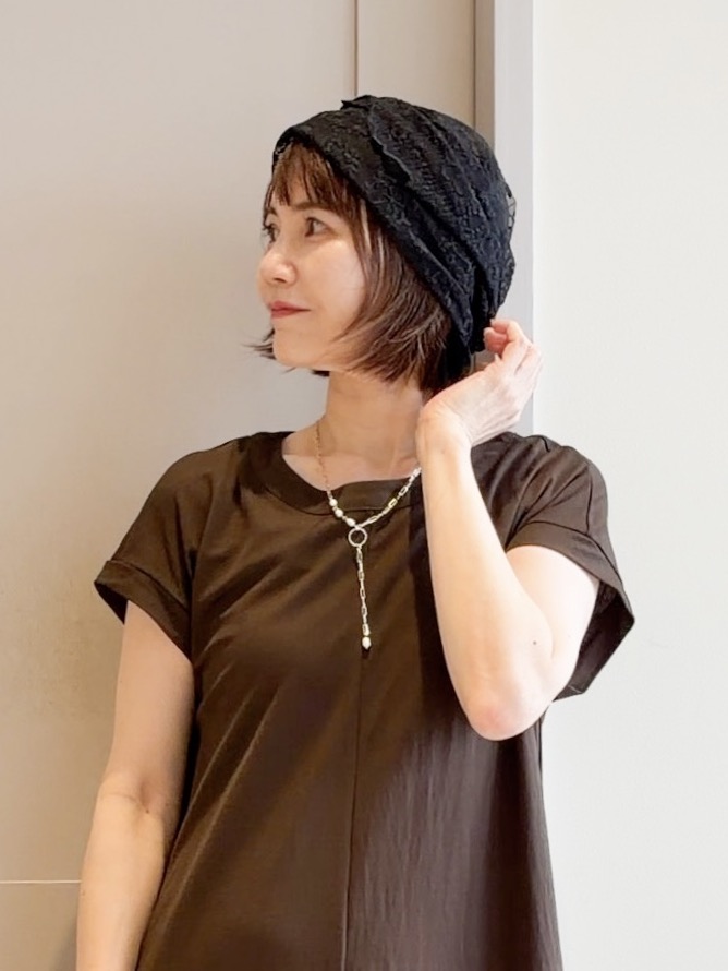 yamakoさんの「grove｜【低身長さんも選べる着丈】モクロディフレンチワンピース」を使ったコーディネート