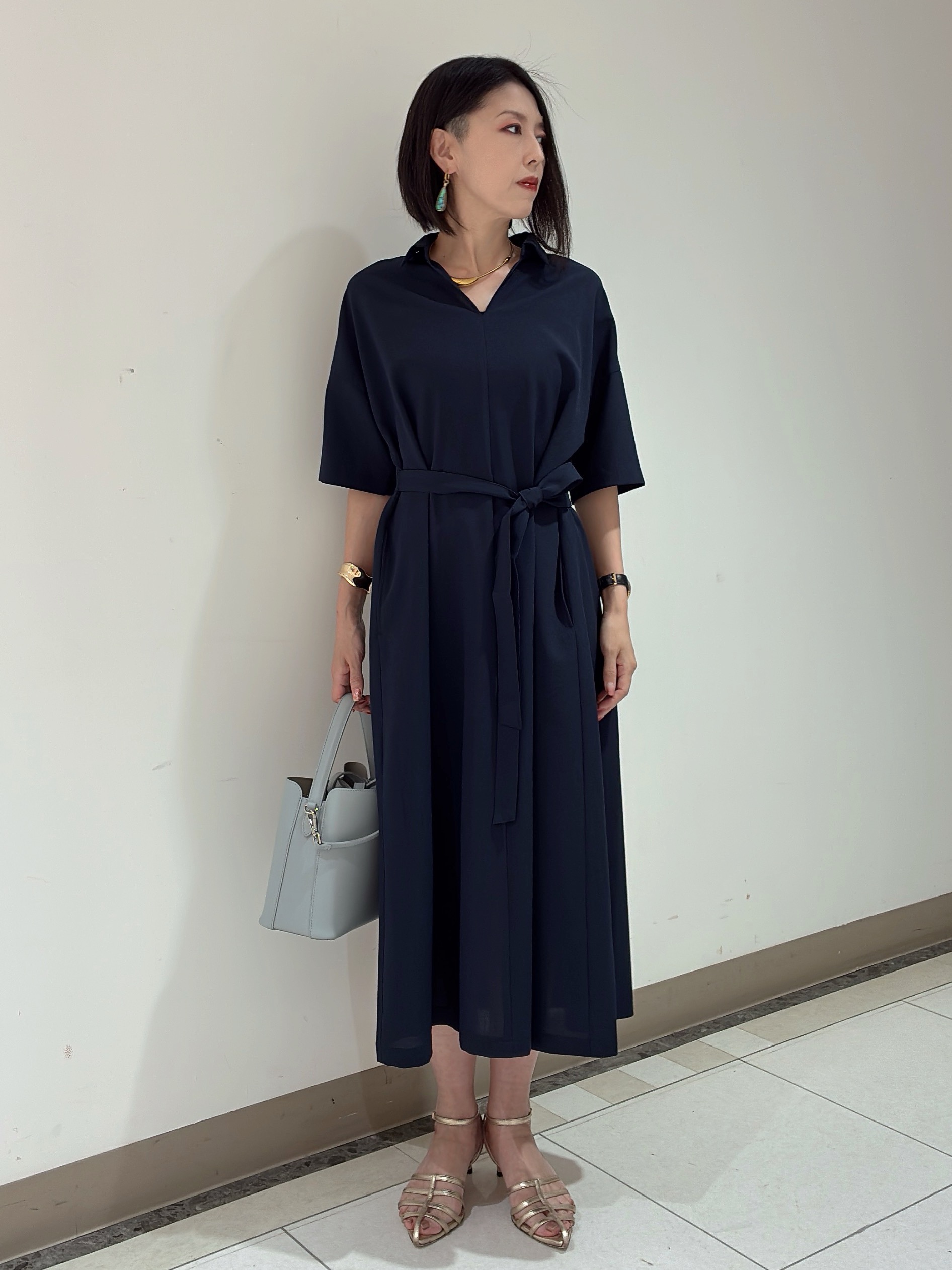 環さんの「UNTITLED｜【初秋も活躍/UVカット/接触冷感】エアリークールワンピース」を使ったコーディネート