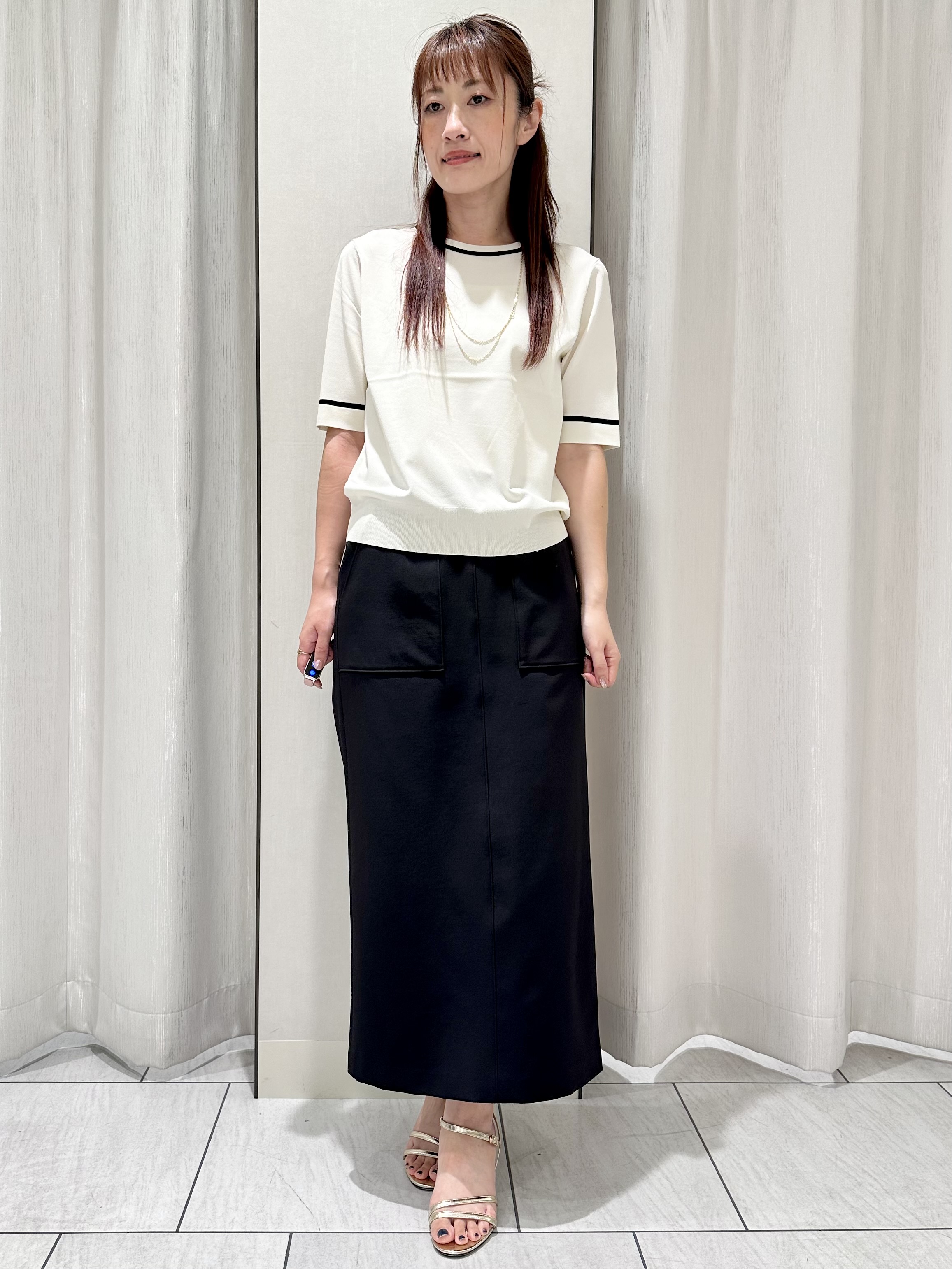 komiさんの「UNTITLED｜【アンサンブル可能/秋羽織り】コンパクトニットカーディガン」を使ったコーディネート