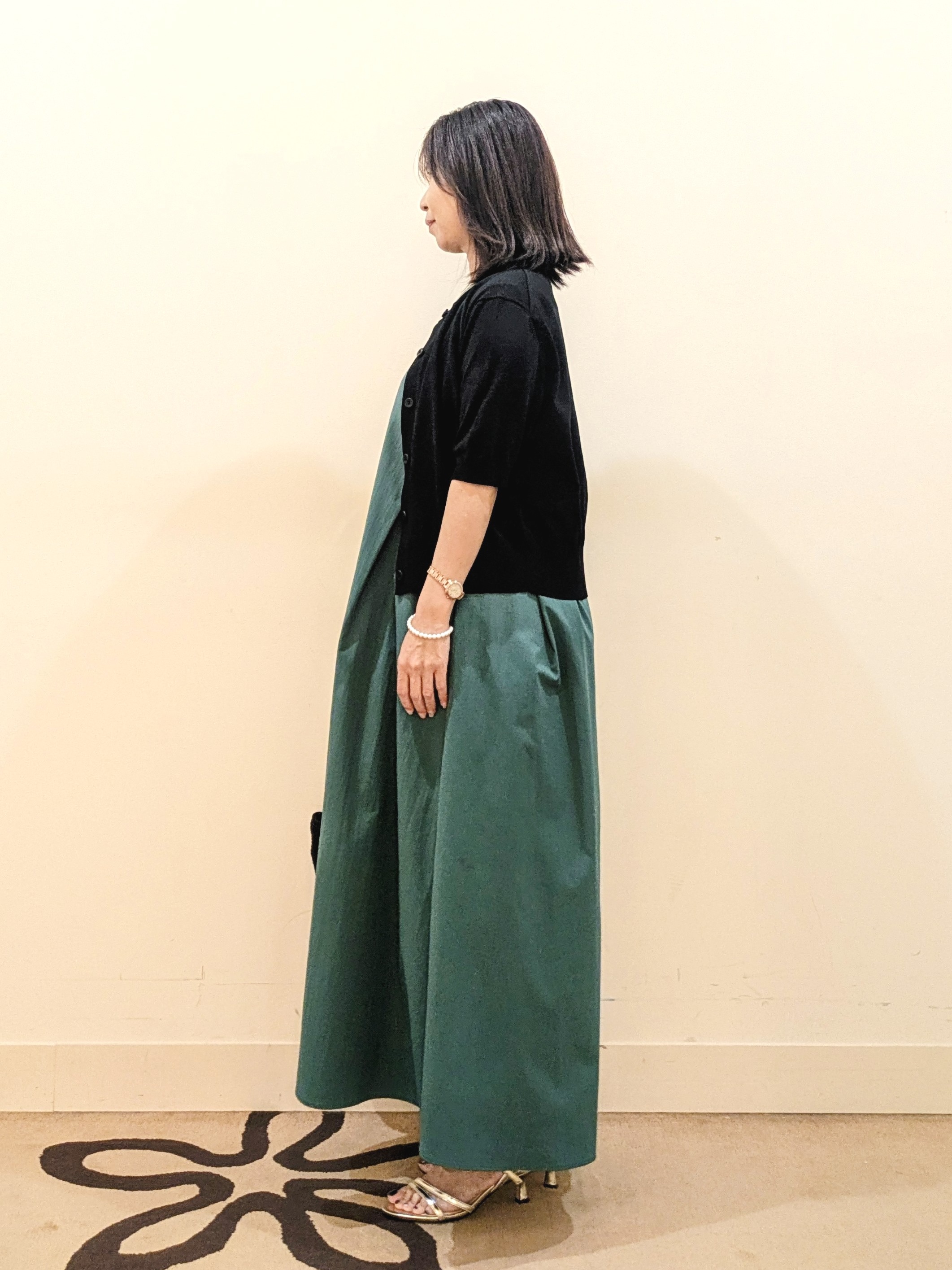 laverさんの「UNTITLED｜【残暑も快適/接触冷感/UVカット/吸水速乾】Aラインロングワンピース」を使ったコーディネート
