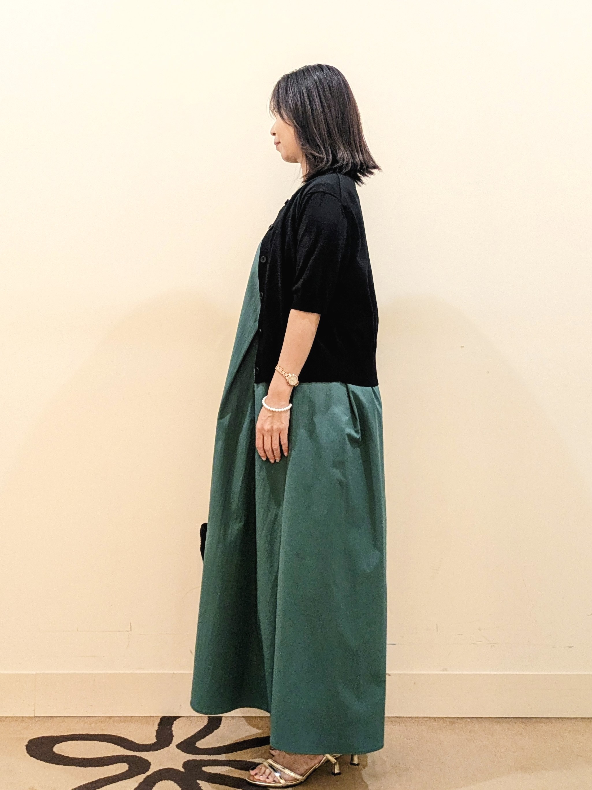 laverさんの「UNTITLED｜【残暑も快適/接触冷感/UVカット/吸水速乾】Aラインロングワンピース」を使ったコーディネート