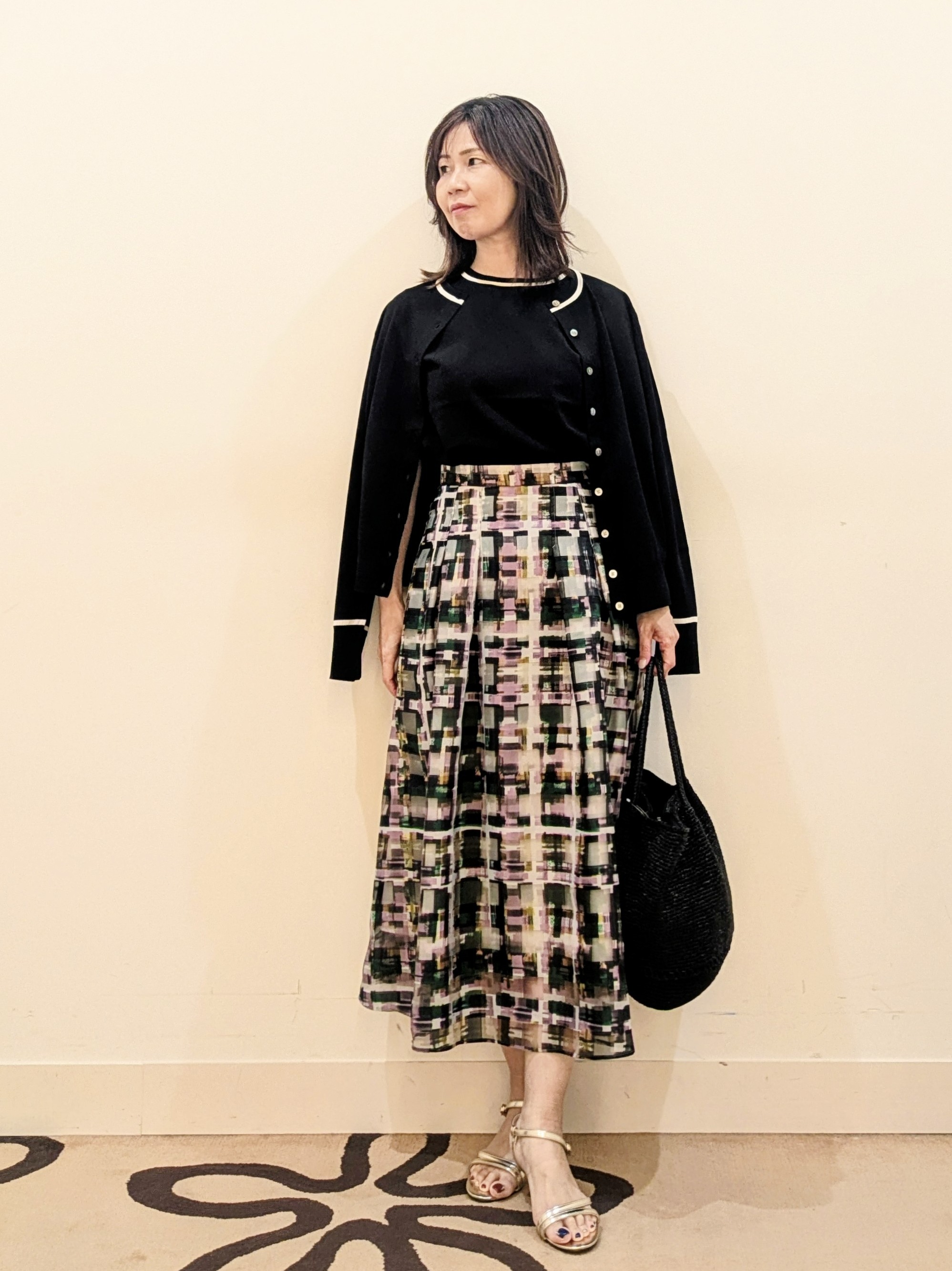 laverさんの「UNTITLED｜【アンサンブル可能/秋羽織り】コンパクトニットカーディガン」を使ったコーディネート