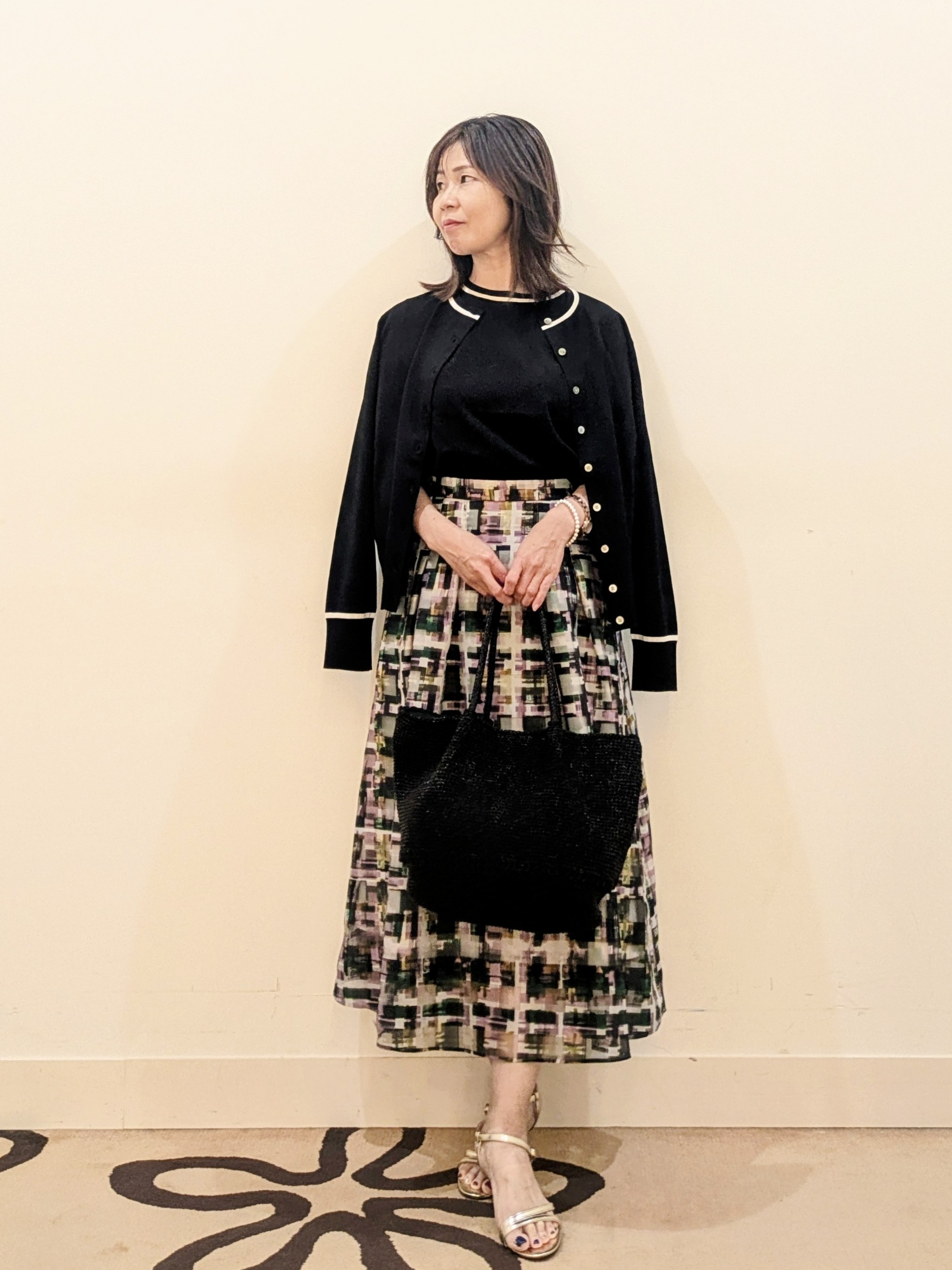 laverさんの「UNTITLED｜【アンサンブル可能/秋羽織り】コンパクトニットカーディガン」を使ったコーディネート