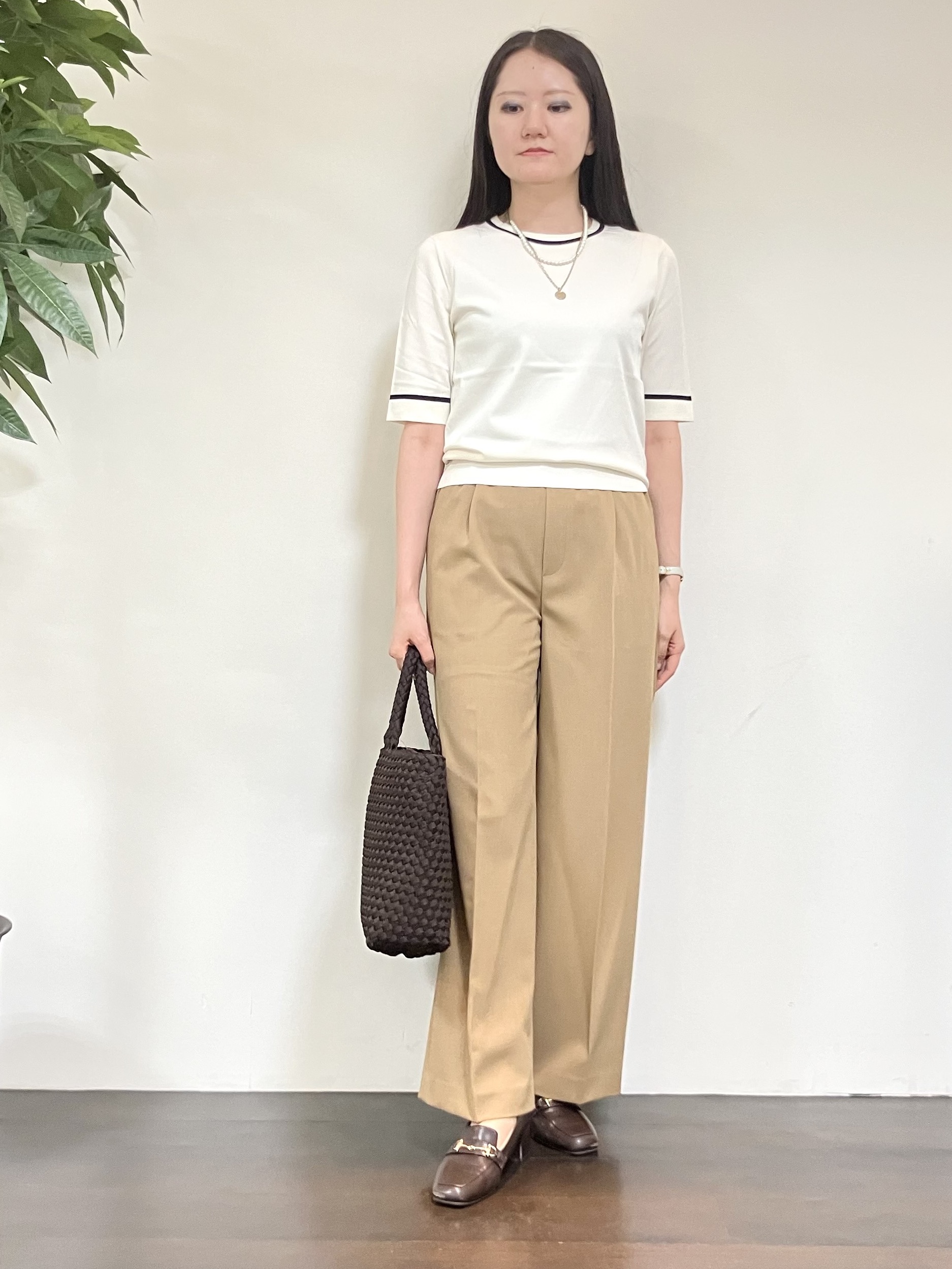 カレンさんの「UNTITLED｜【秋の通勤羽織/セットアップ可/UVカット】エアリークール半袖ジャケット」を使ったコーディネート