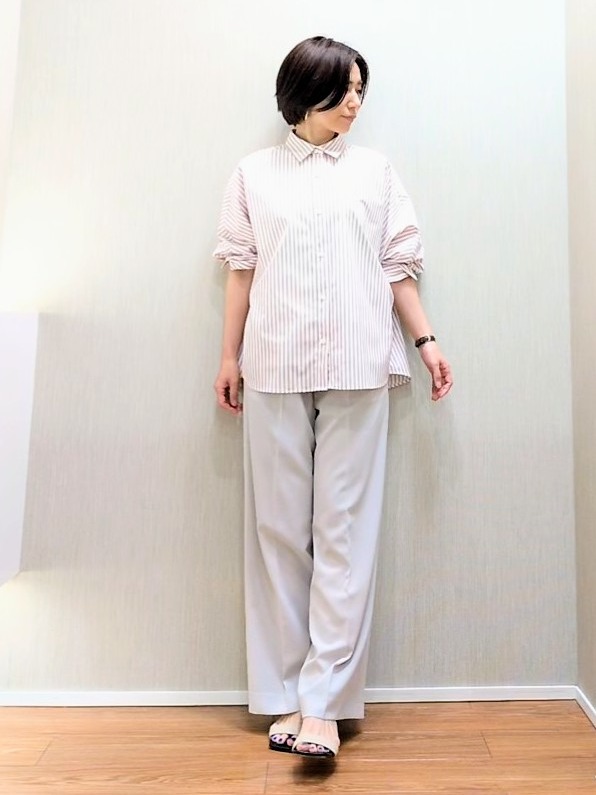ミズタさんの「UNTITLED｜【接触冷感/吸水速乾/UVカット】ドルマンスリーブシャツ」を使ったコーディネート