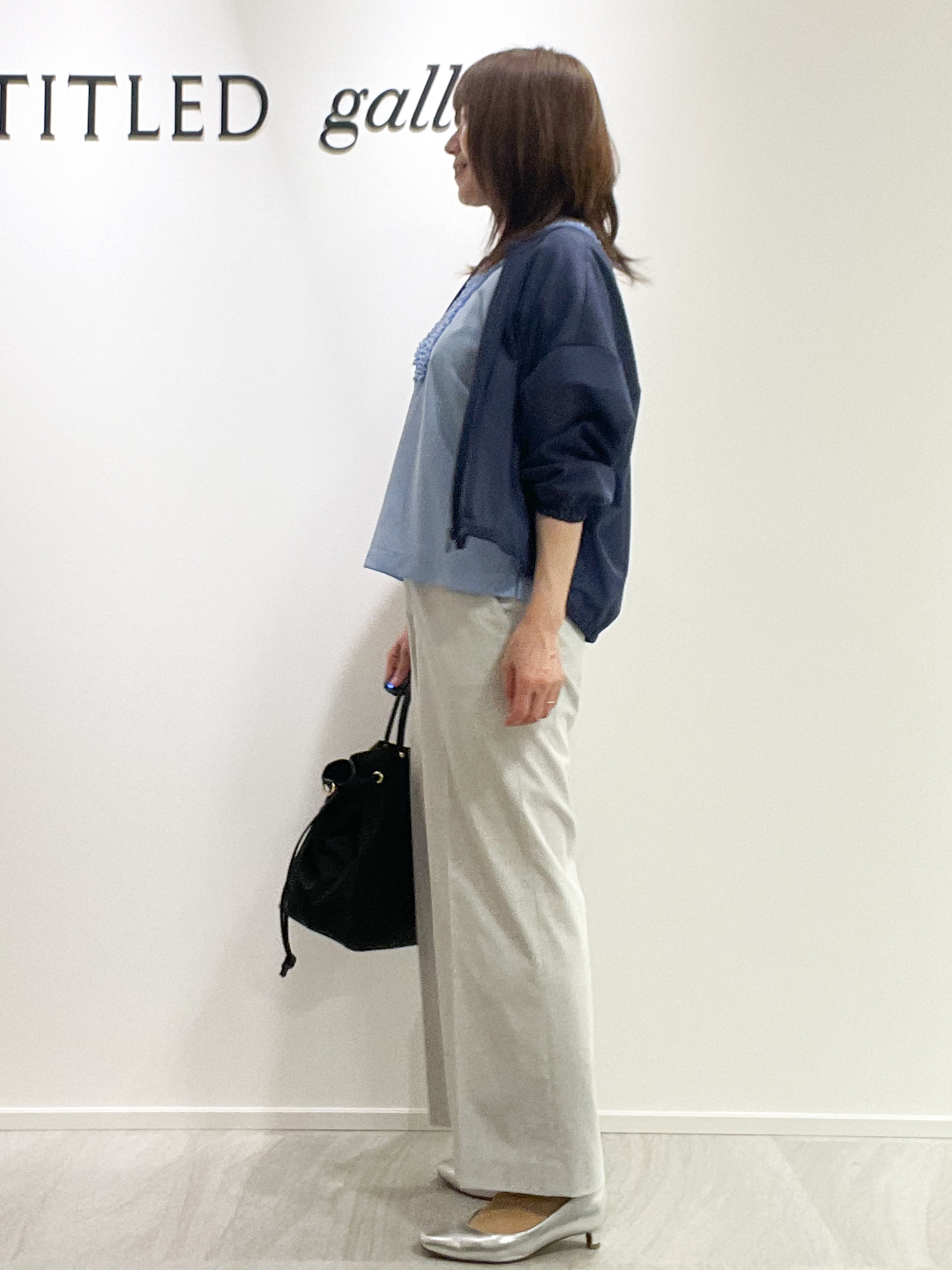 めいさんの「UNTITLED｜【秋羽織り/ジップ】トリコットシアーブラウス」を使ったコーディネート