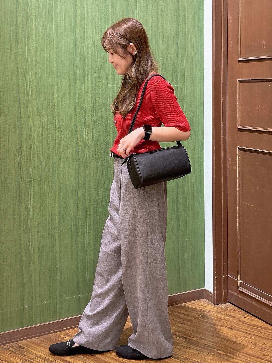 かおりさんの「SHOO･LA･RUE｜【毛玉になりにくい/洗濯機可/S-LL】大人上品な 5分袖スクエアトップス」を使ったコーディネート
