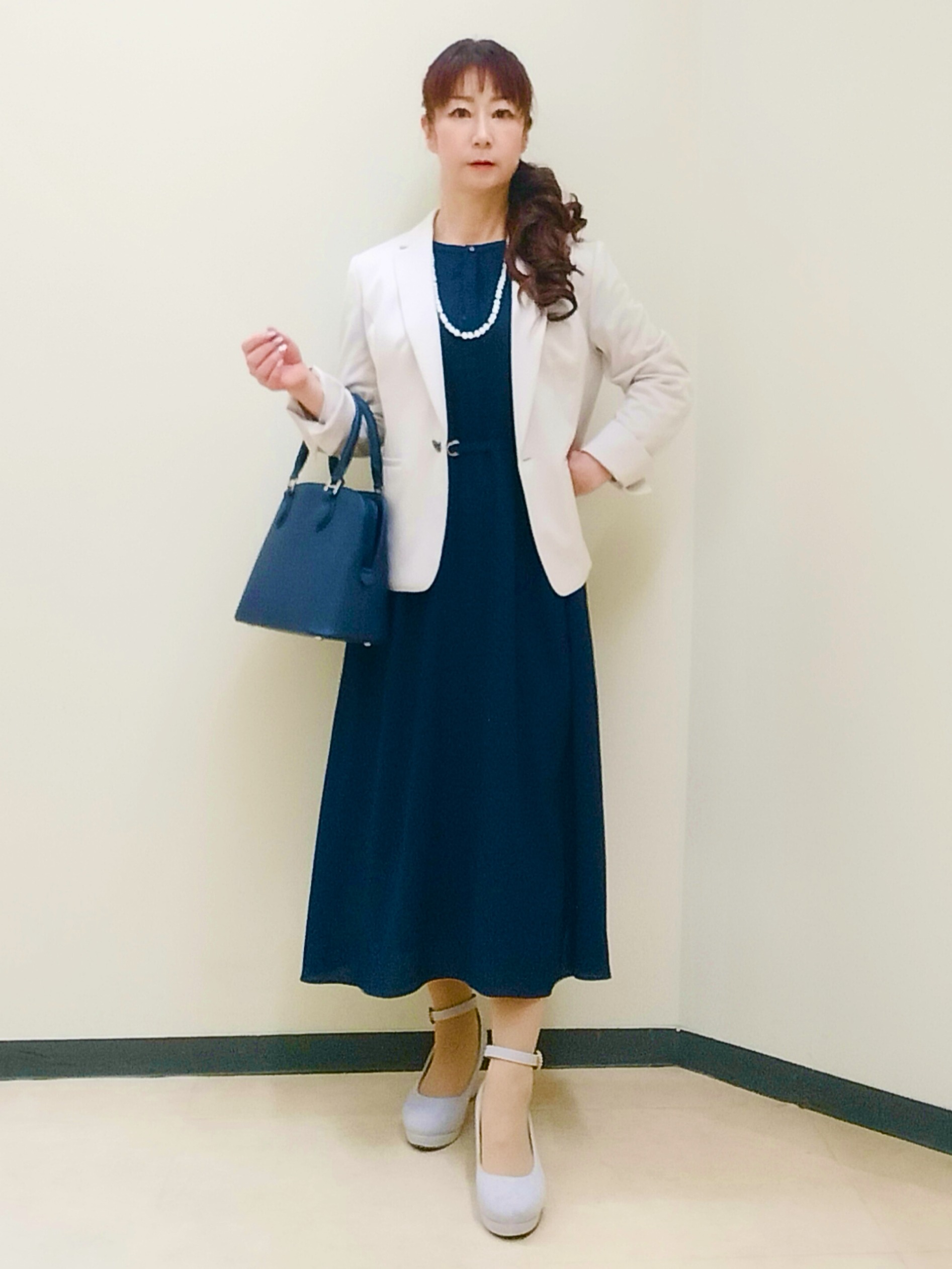 花さんの「Reflect｜【手洗い可】プリント柄ワンピース」を使ったコーディネート
