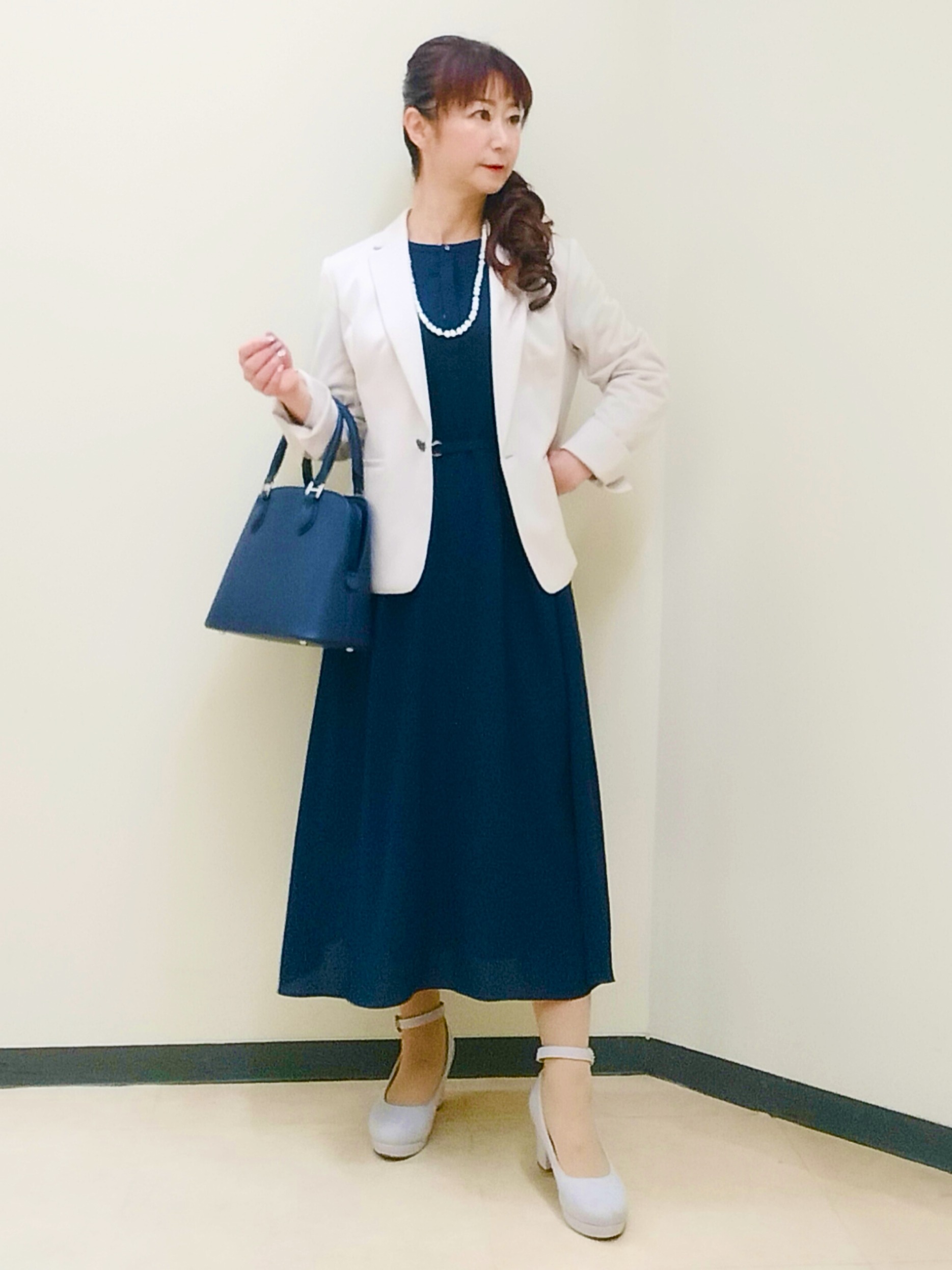 花さんの「Reflect｜【手洗い可】プリント柄ワンピース」を使ったコーディネート
