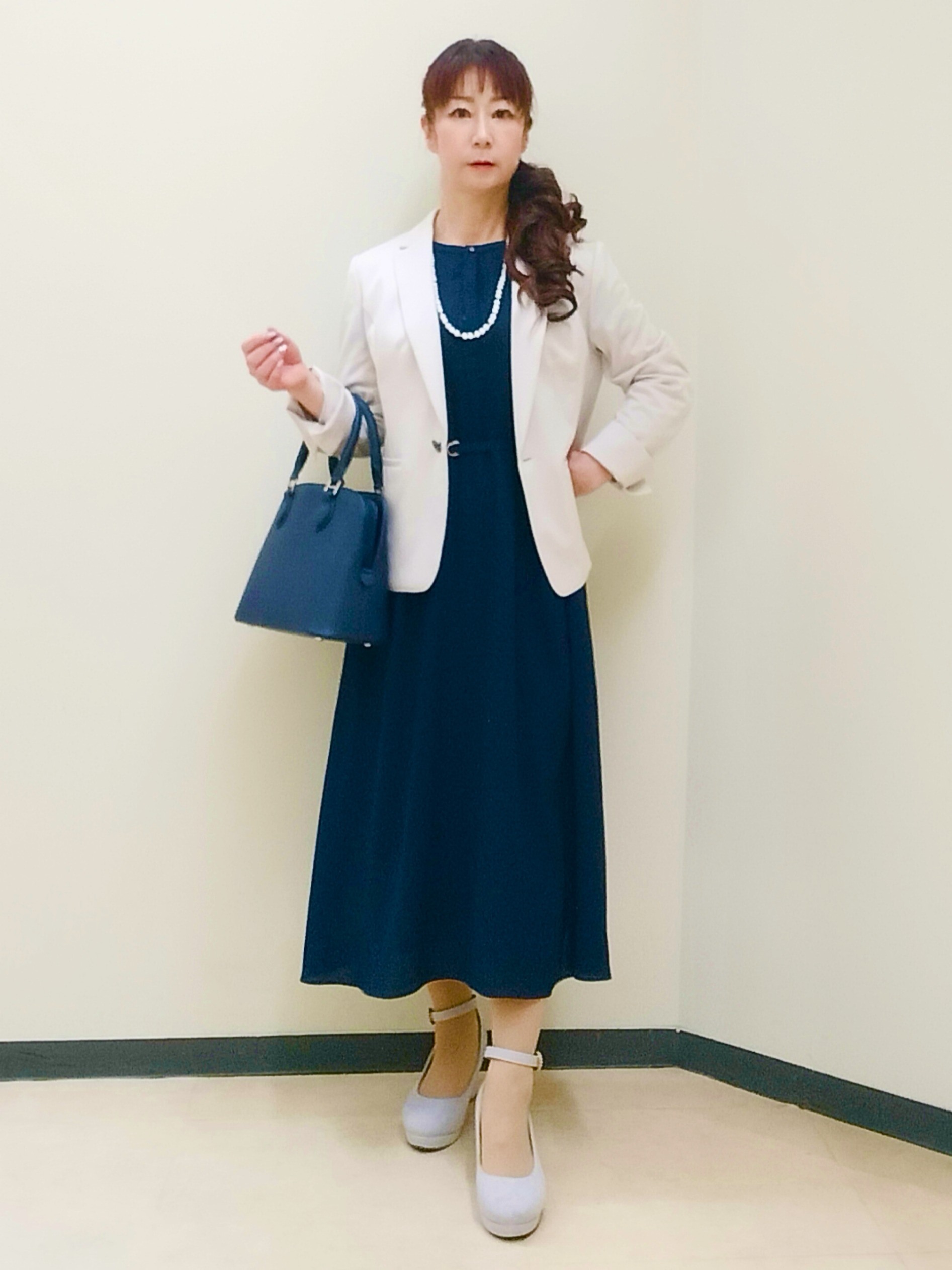 花さんの「Reflect｜【手洗い可】プリント柄ワンピース」を使ったコーディネート
