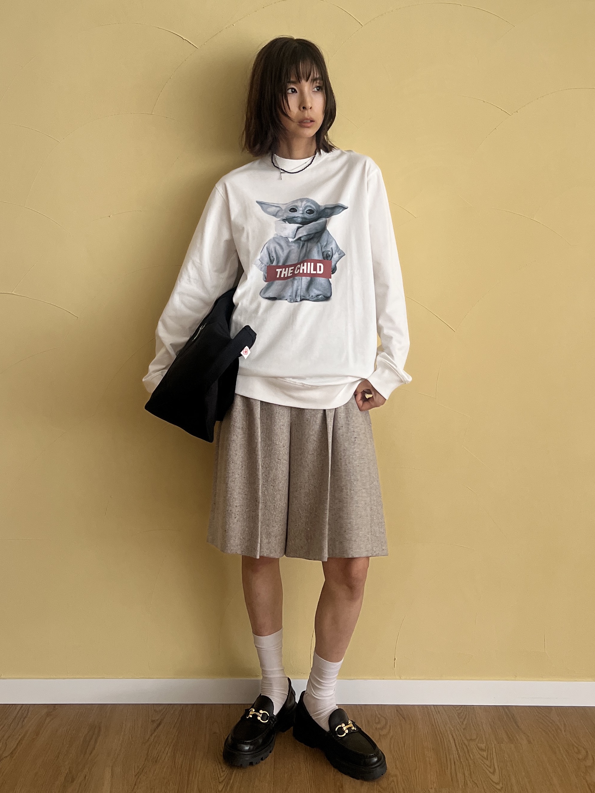 misaさんの「DRESSTERIOR｜【セットアップ可】ネップツイードバミューダパンツ」を使ったコーディネート