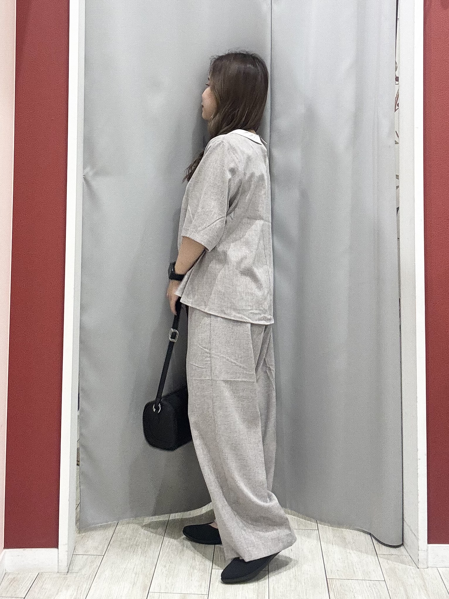 shioさんの「SHOO･LA･RUE｜【通気性〇/イージーケア/セットアップ可】サマーツイード調 襟付き半袖ブラウス」を使ったコーディネート