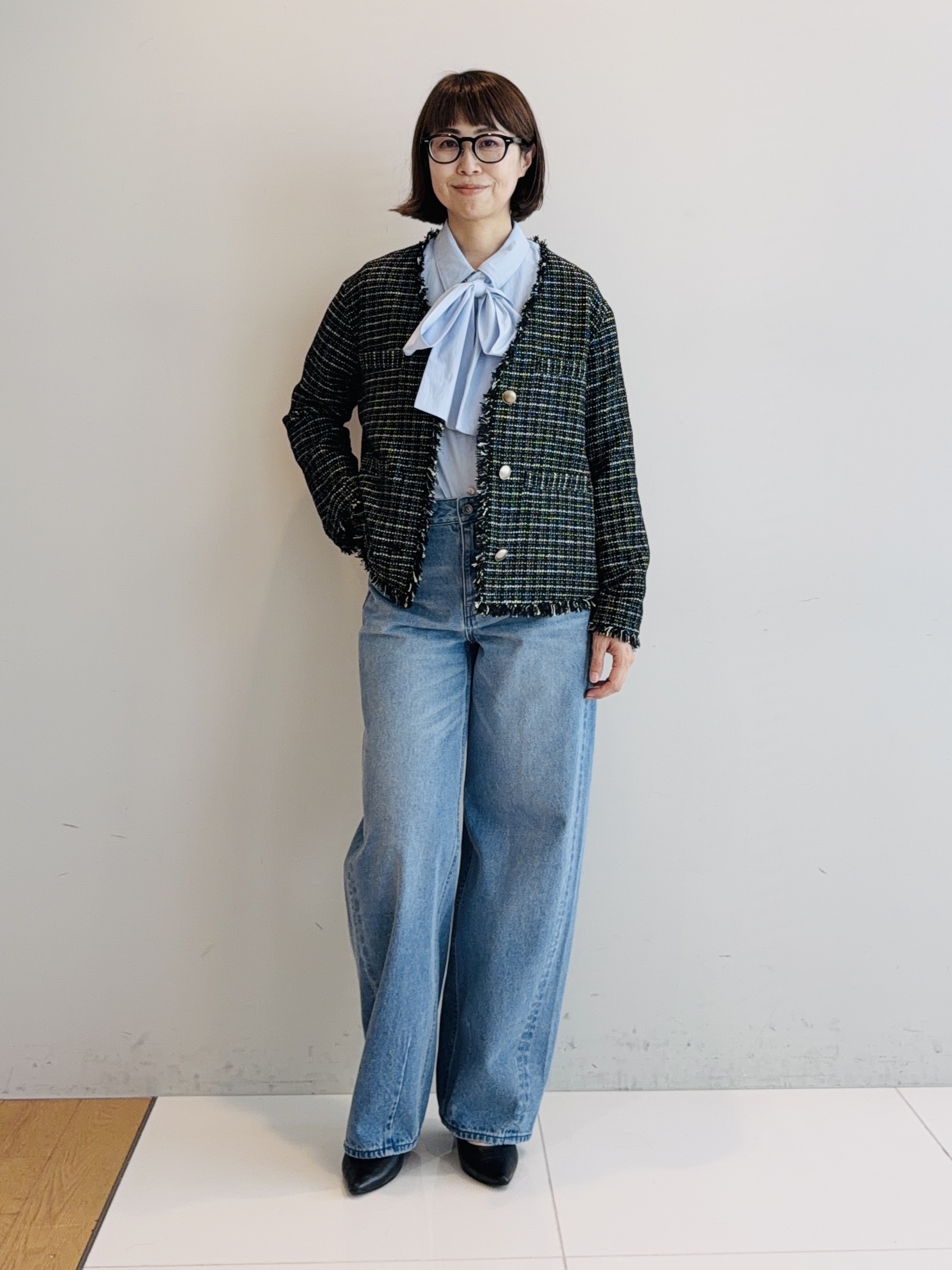 murayamaさんの「INDIVI｜【新作登場！】カーブシルエットデニム」を使ったコーディネート
