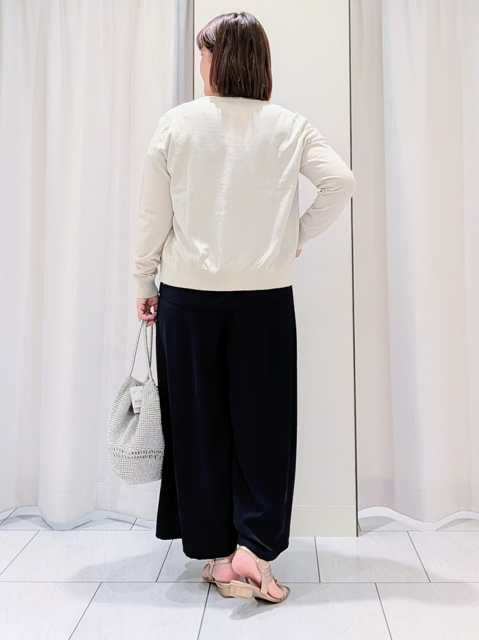 Onumaさんの「UNTITLED｜◆【9色展開/アンサンブル可】コットンクルーネックカーディガン」を使ったコーディネート