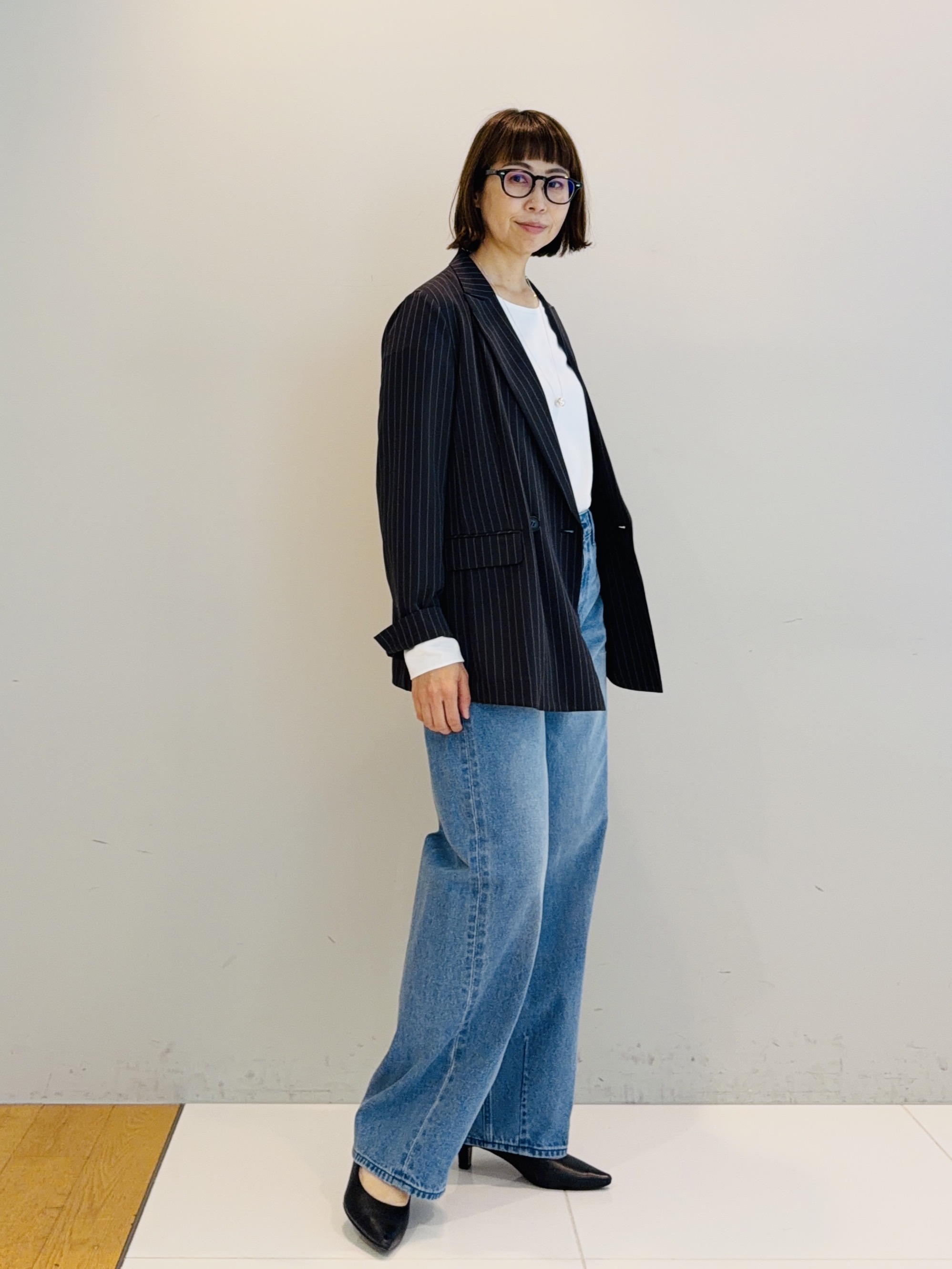 murayamaさんの「INDIVI｜【初秋/UVケア/着る日傘】ダブルジャケット」を使ったコーディネート