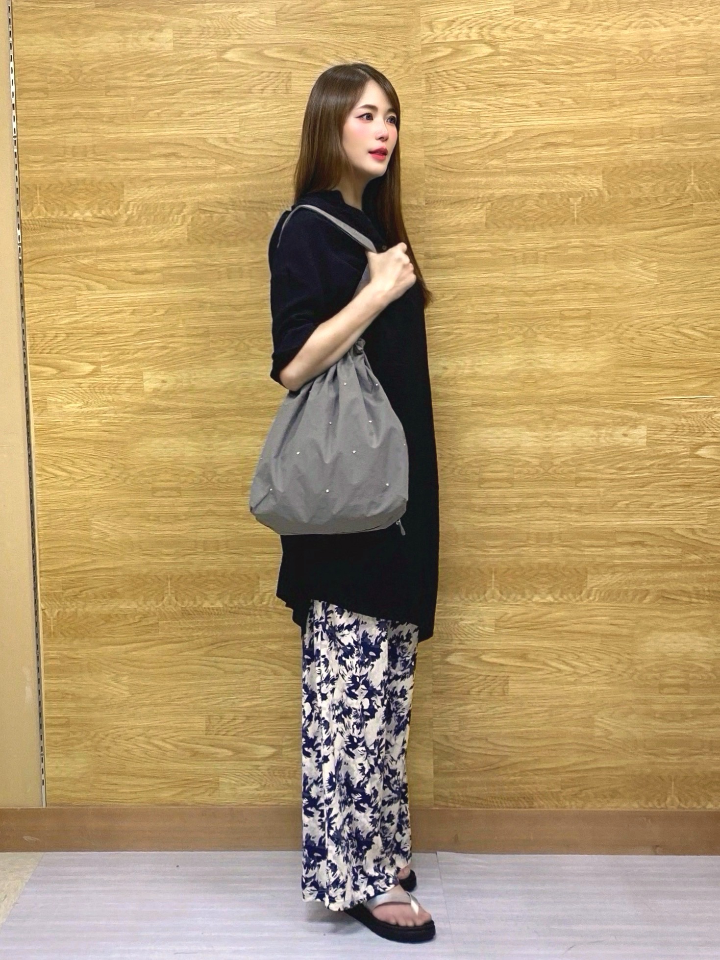 ユキニーズさんの「SHOO･LA･RUE｜【S-LL/洗濯後しわになりにくい】ゆるっと体型カバー 7分袖コクーンチュニック」を使ったコーディネート