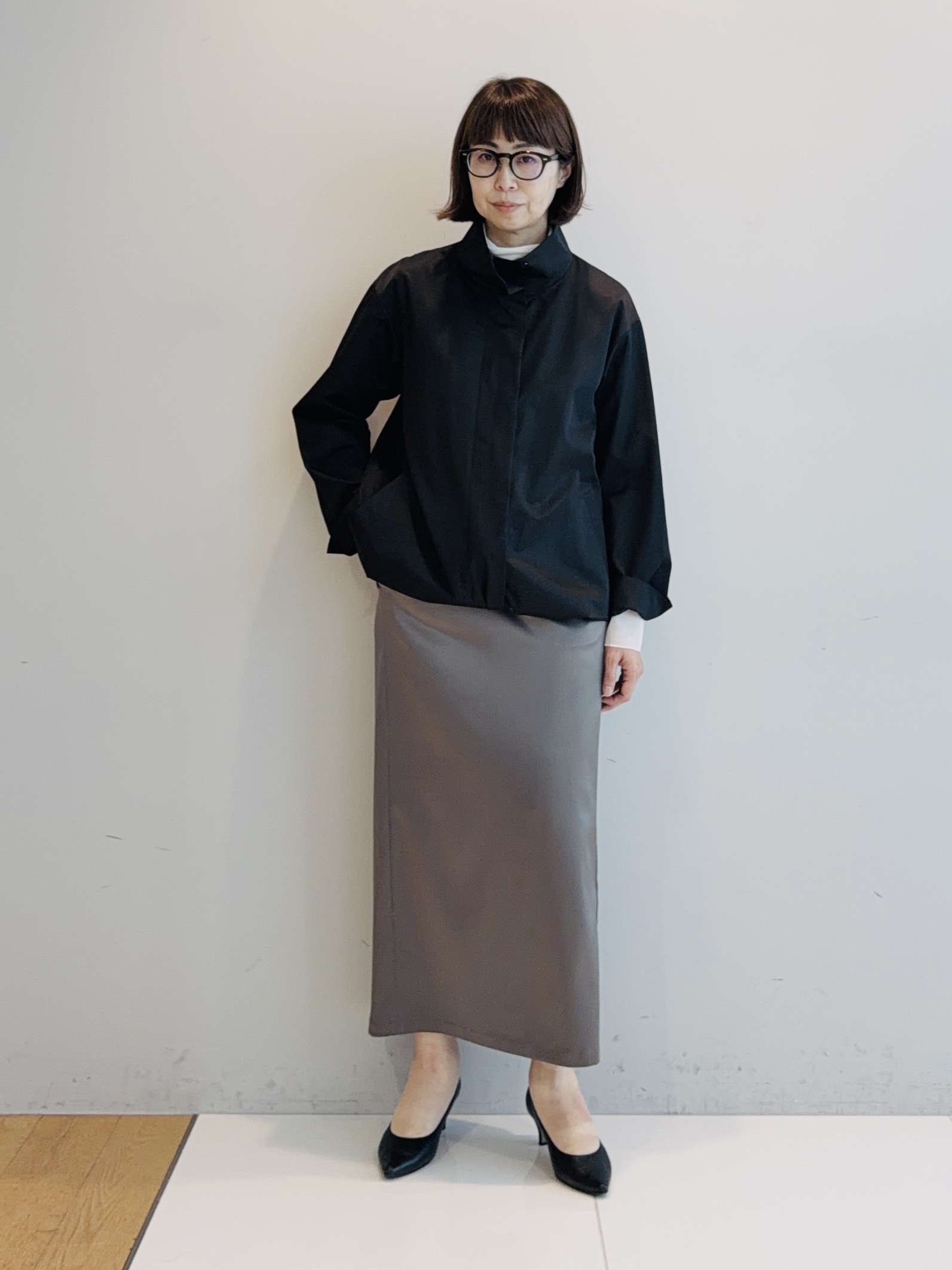 murayamaさんの「INDIVI｜【レイヤード／袖口シアー／日本製】ベロアジャージトップス」を使ったコーディネート