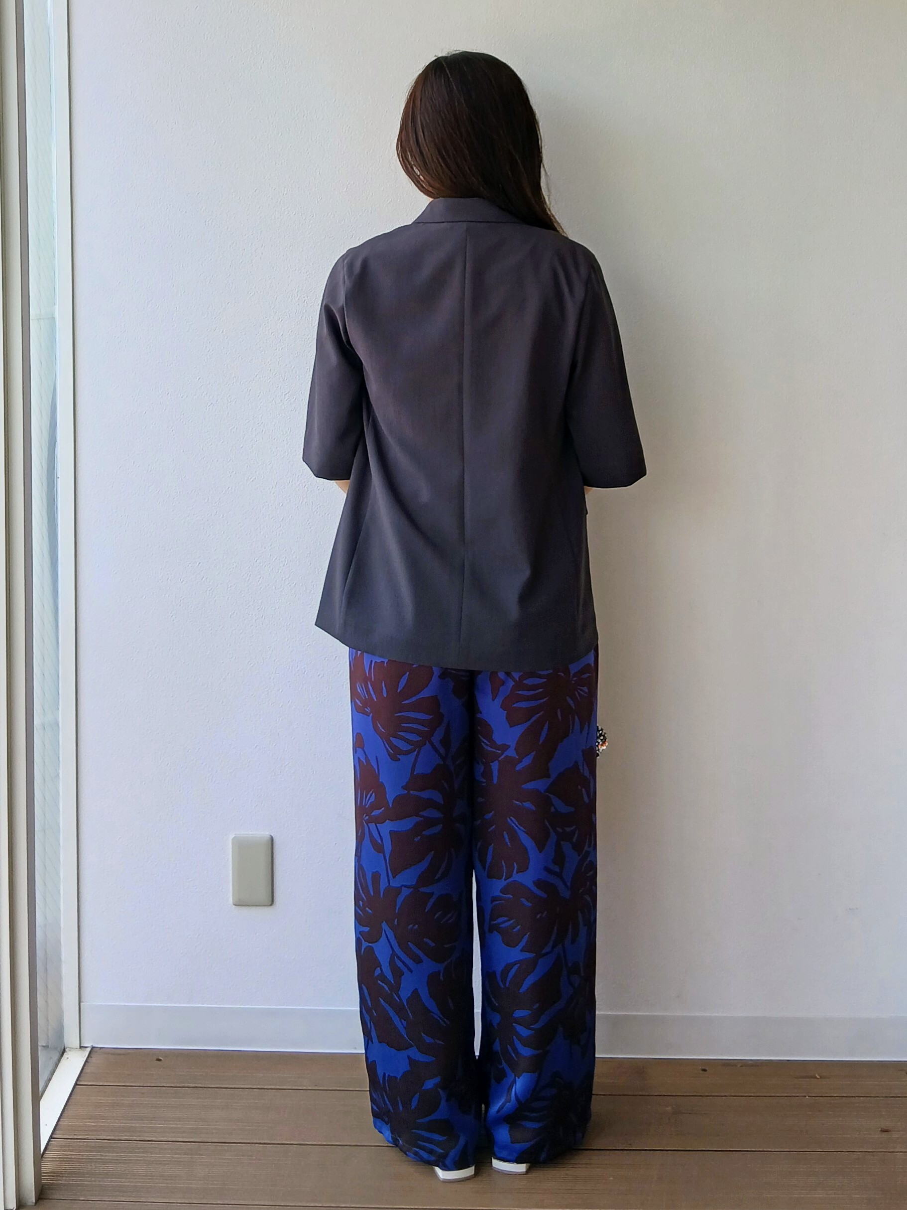なみきさんの「UNTITLED｜【秋の通勤羽織/セットアップ可/UVカット】エアリークール半袖ジャケット」を使ったコーディネート
