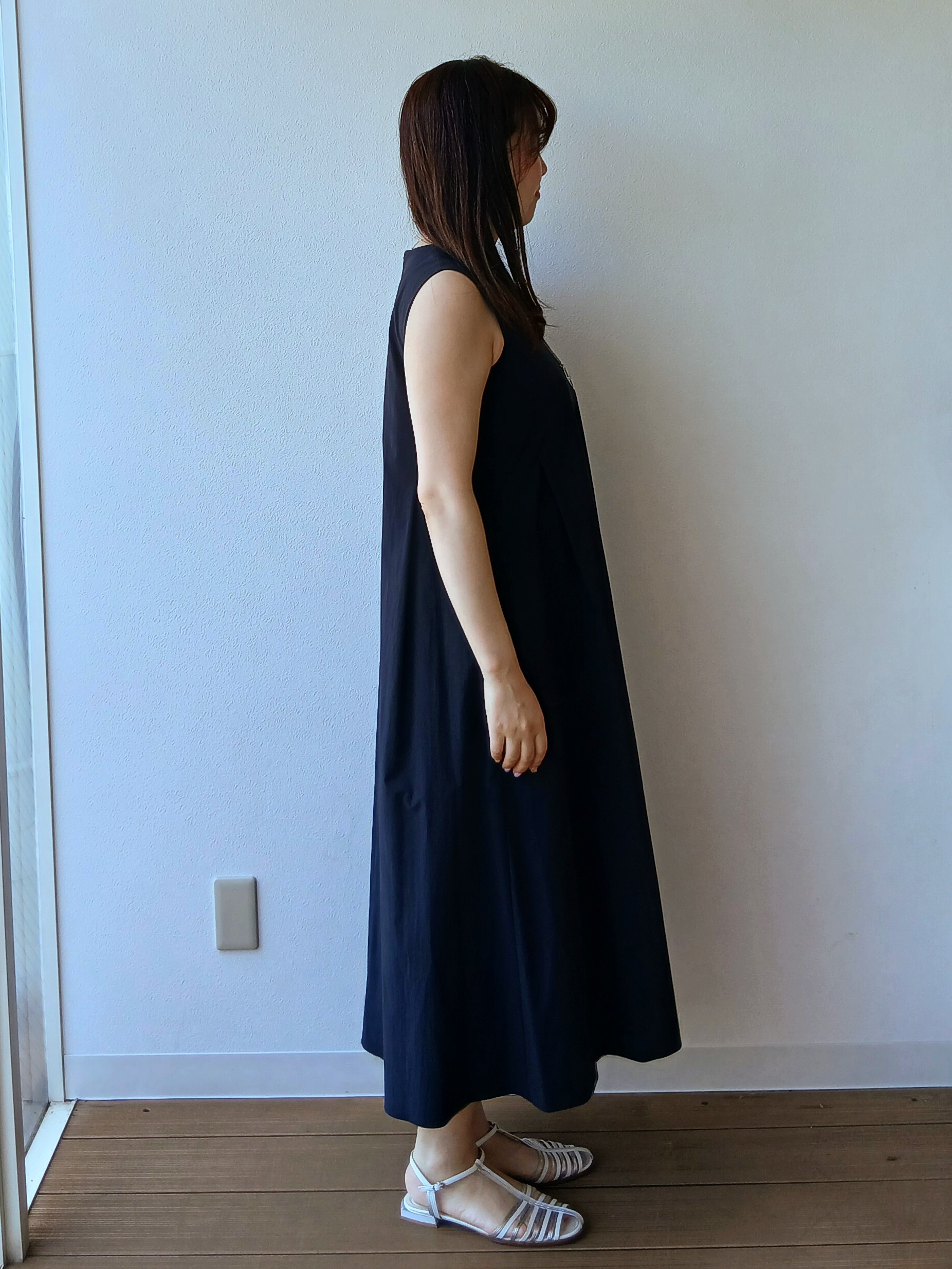 なみきさんの「UNTITLED｜【残暑も快適/接触冷感/UVカット/吸水速乾】Aラインロングワンピース」を使ったコーディネート