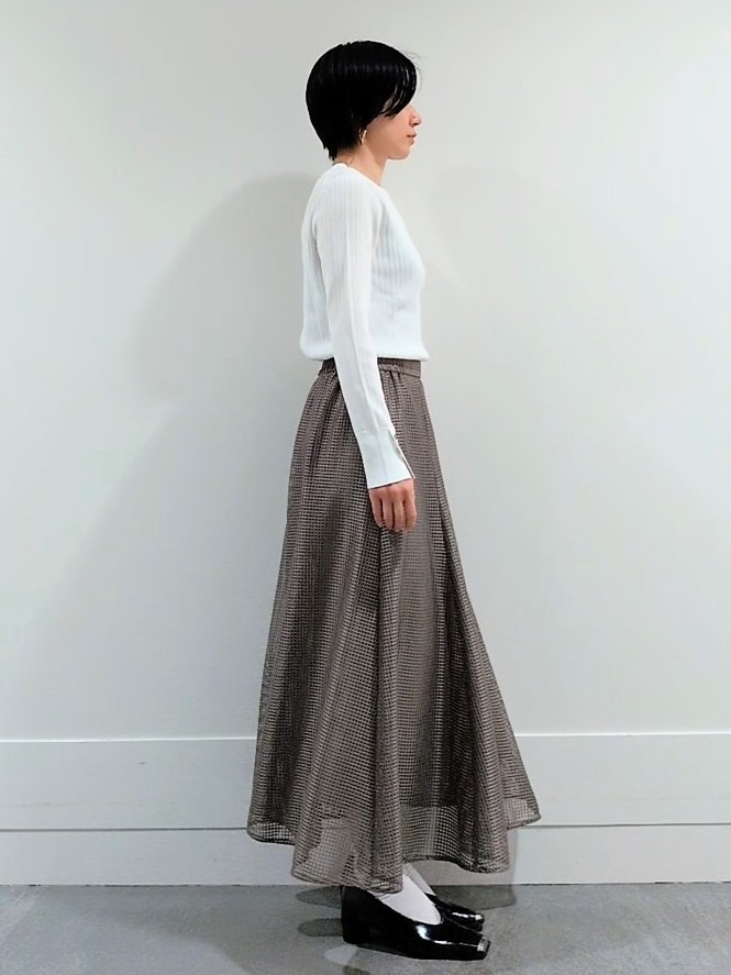 ミズタさんの「UNTITLED｜◆【アンサンブル可/洗える】ワイドリブニット」を使ったコーディネート