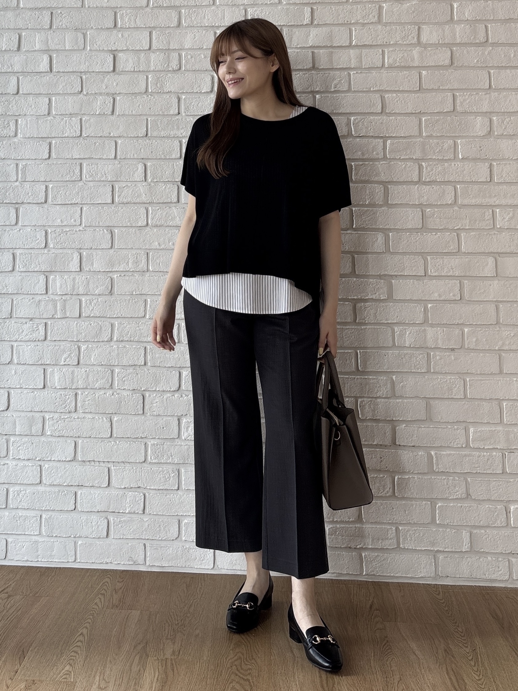 sayaさんの「grove｜【体系カバー◎】ニット&times;インナーシャツタンクSET」を使ったコーディネート