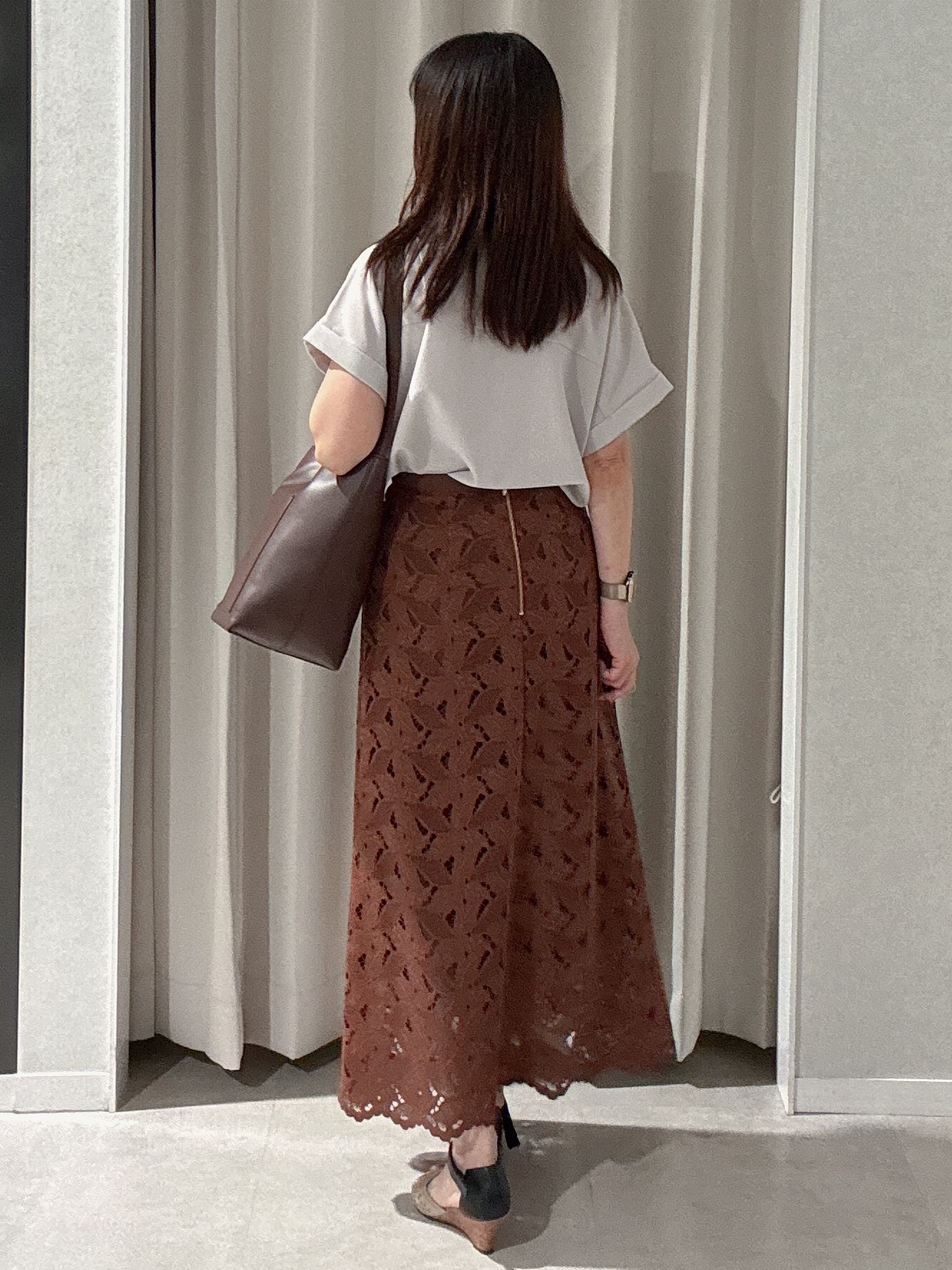 makiさんの「UNTITLED｜【セットアップ可/UVカット】エアリークールブラウス」を使ったコーディネート