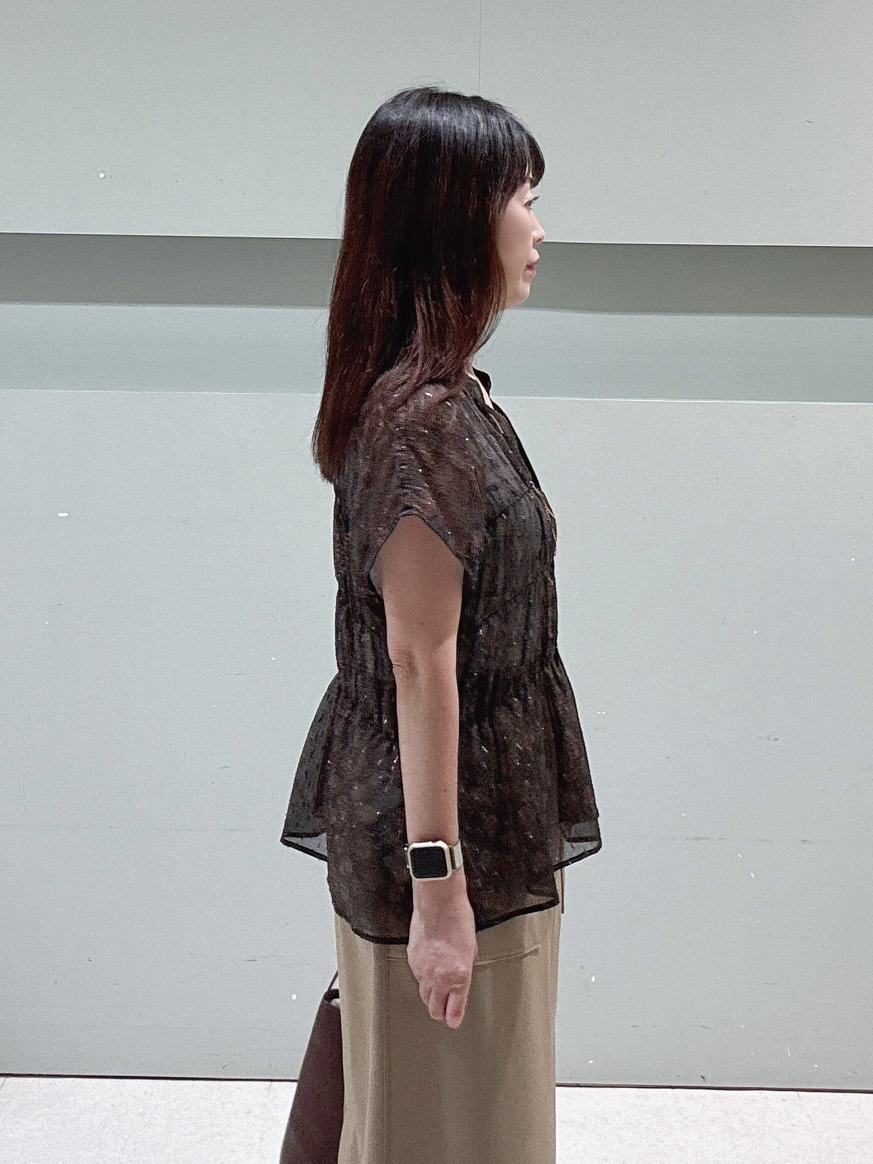 makiさんの「UNTITLED｜【秋映え/シアー】ヴィンテージドットブラウス」を使ったコーディネート