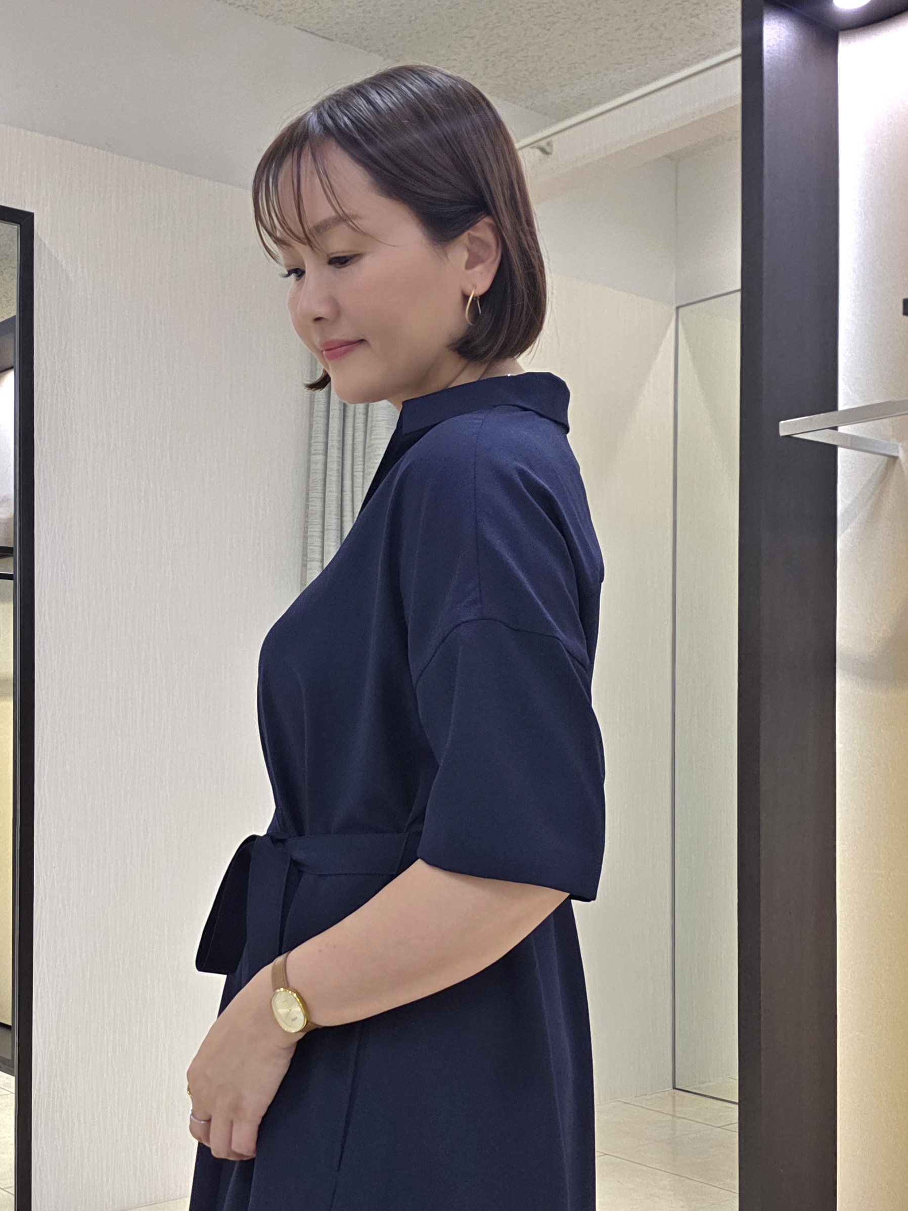 naokoさんの「UNTITLED｜【秋の通勤羽織/セットアップ可/UVカット】エアリークール半袖ジャケット」を使ったコーディネート