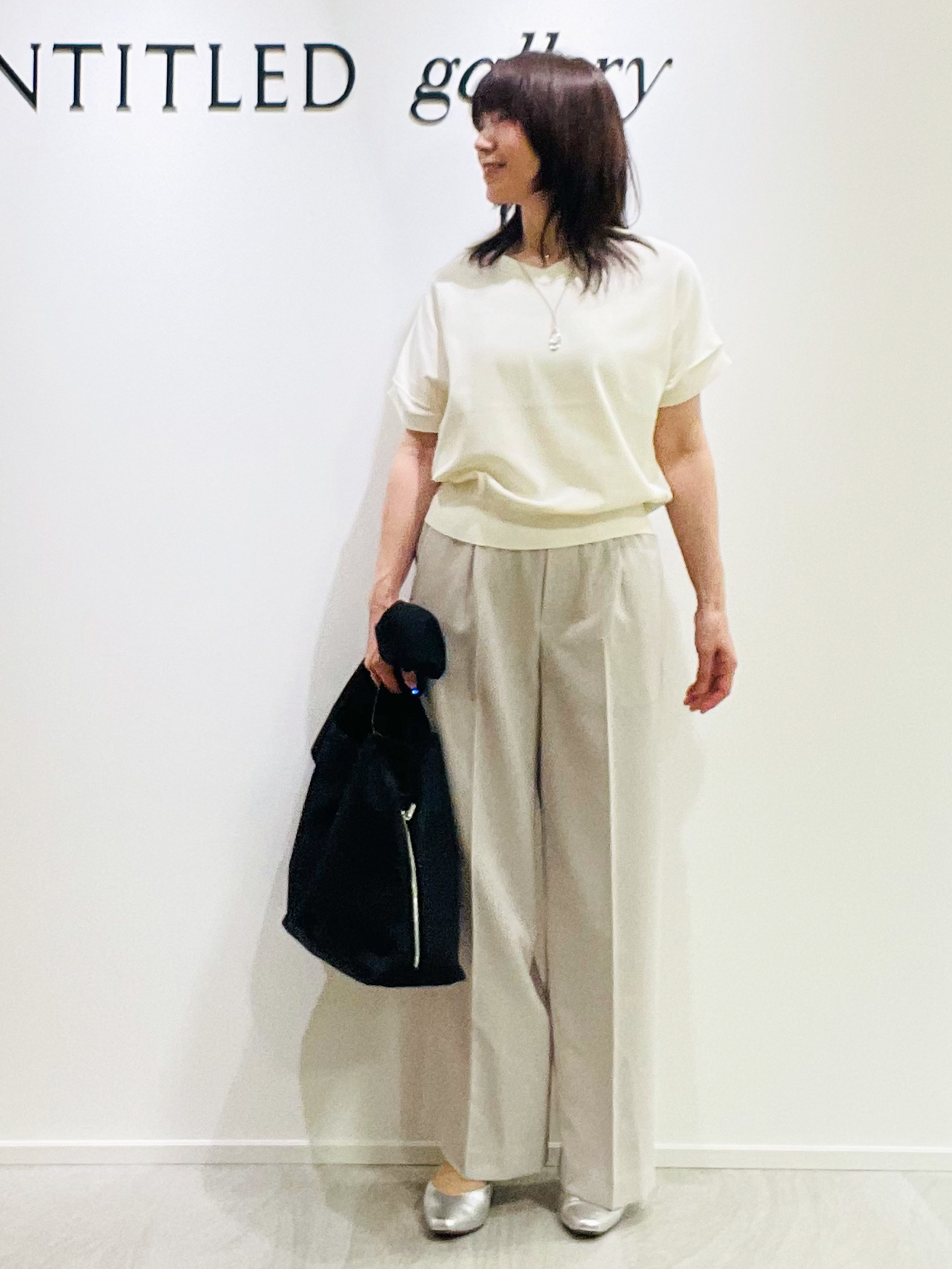 めいさんの「UNTITLED｜【肌に張りつきにくい/前後2WAY】ドライタッチコットンプルオーバー」を使ったコーディネート