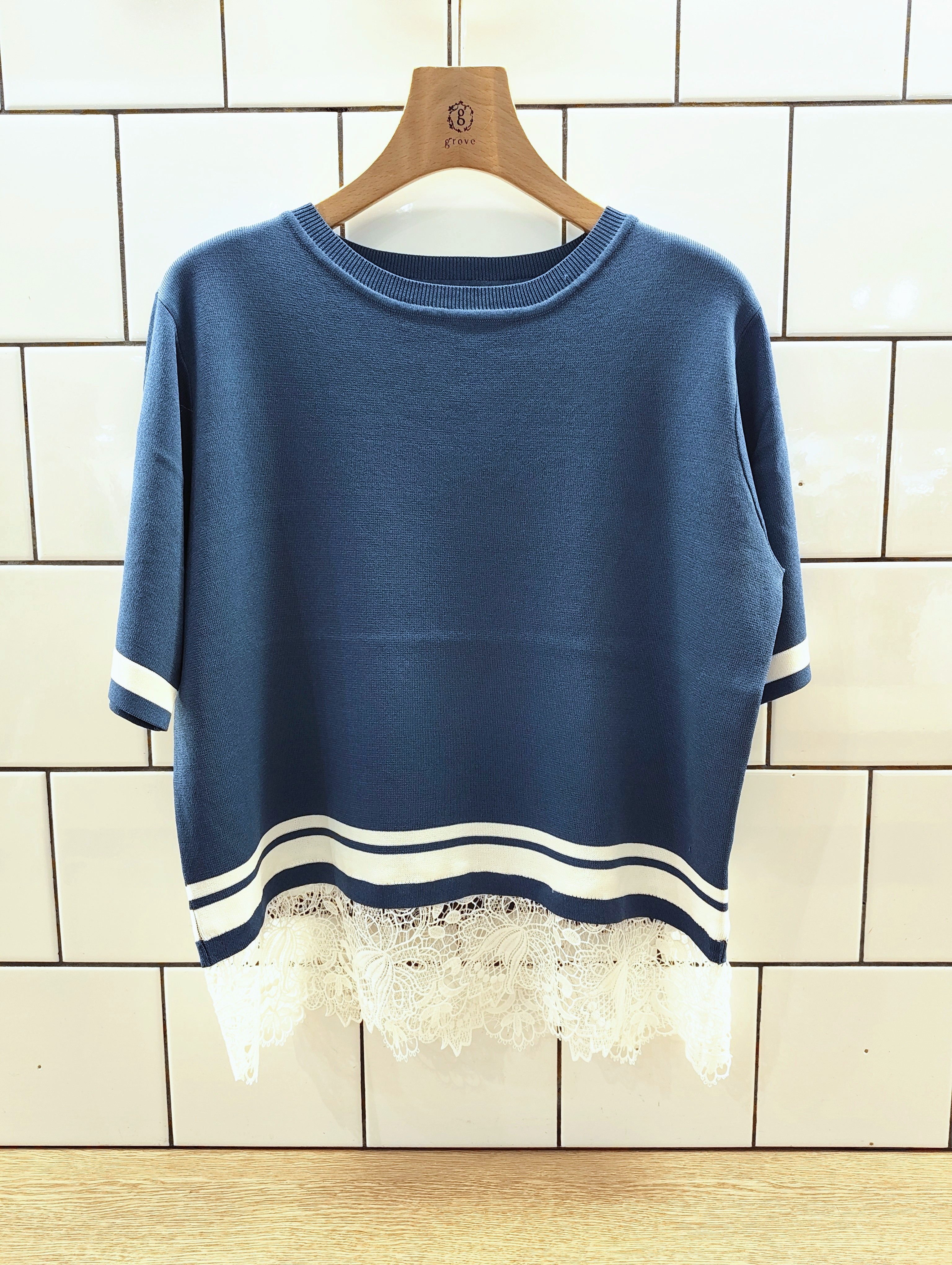 milkaさんの「grove｜【シリーズ累計36万枚／UVカット・洗濯機OK】やわらかドライタッチレースドッキングニット」を使ったコーディネート