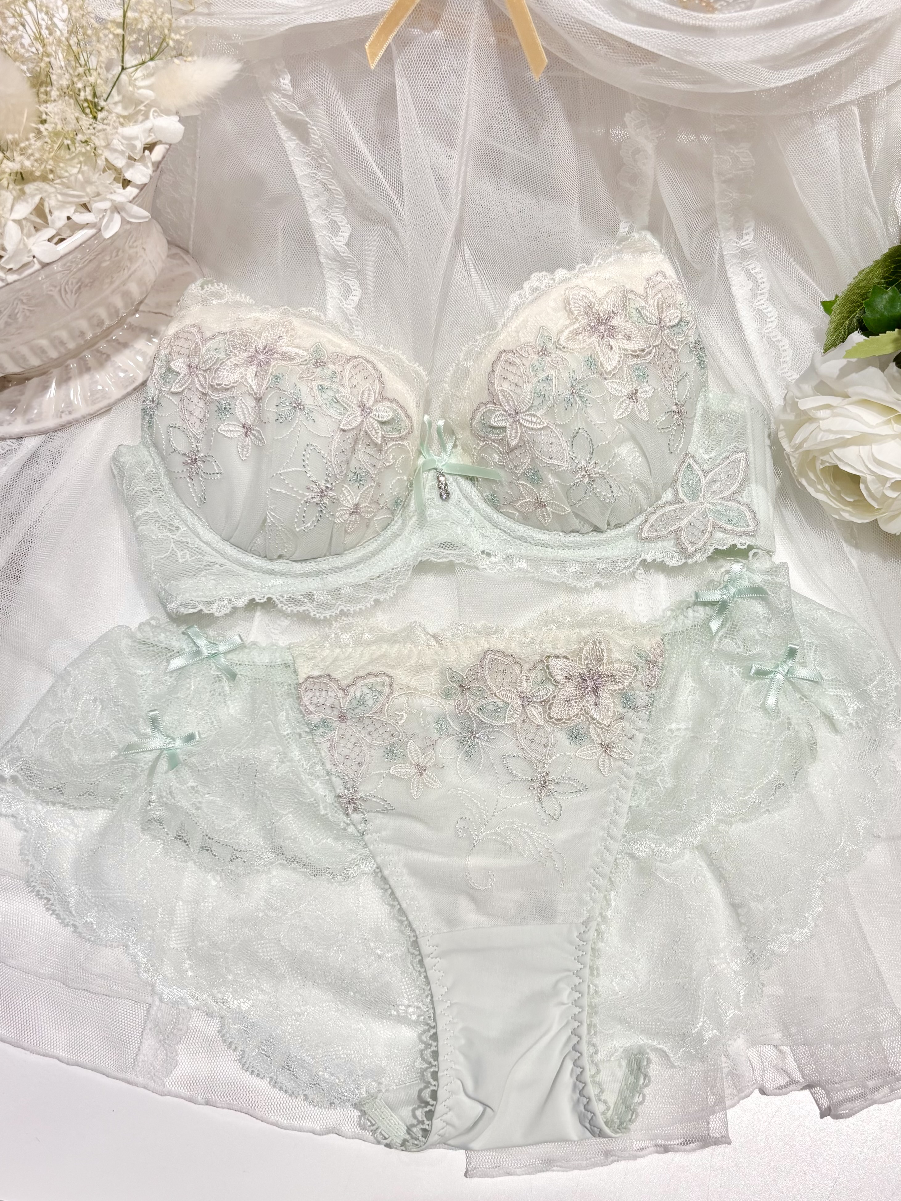 miさんの「Risa Magli｜スフレ ノンワイヤーブラ （B－C） ＜ノンワイヤーブラ シュシュフィットタイプ＞」を使ったコーディネート