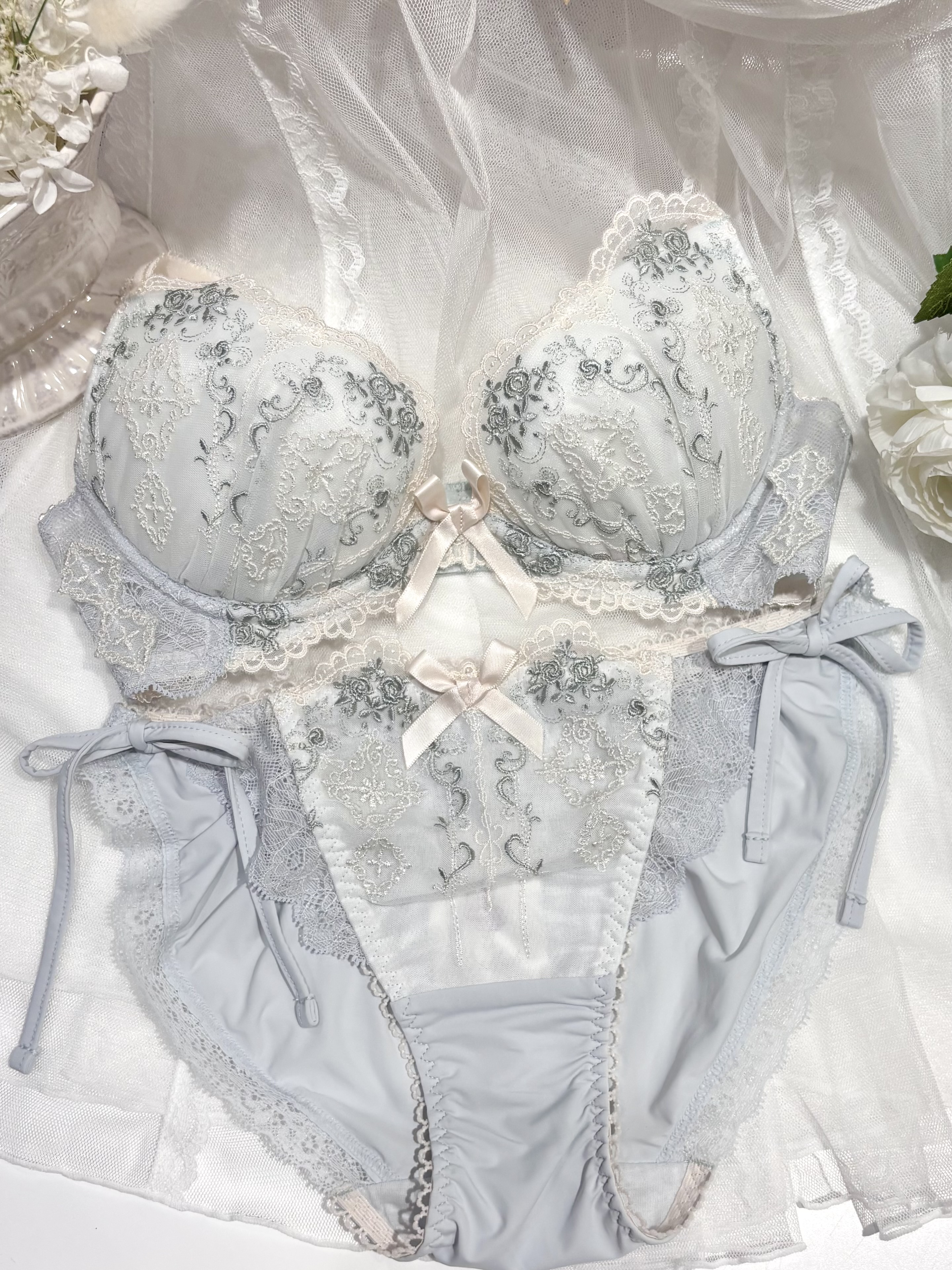 miさんの「Risa Magli｜スフレ ノンワイヤーブラ （B－C） ＜ノンワイヤーブラ シュシュフィットタイプ＞」を使ったコーディネート